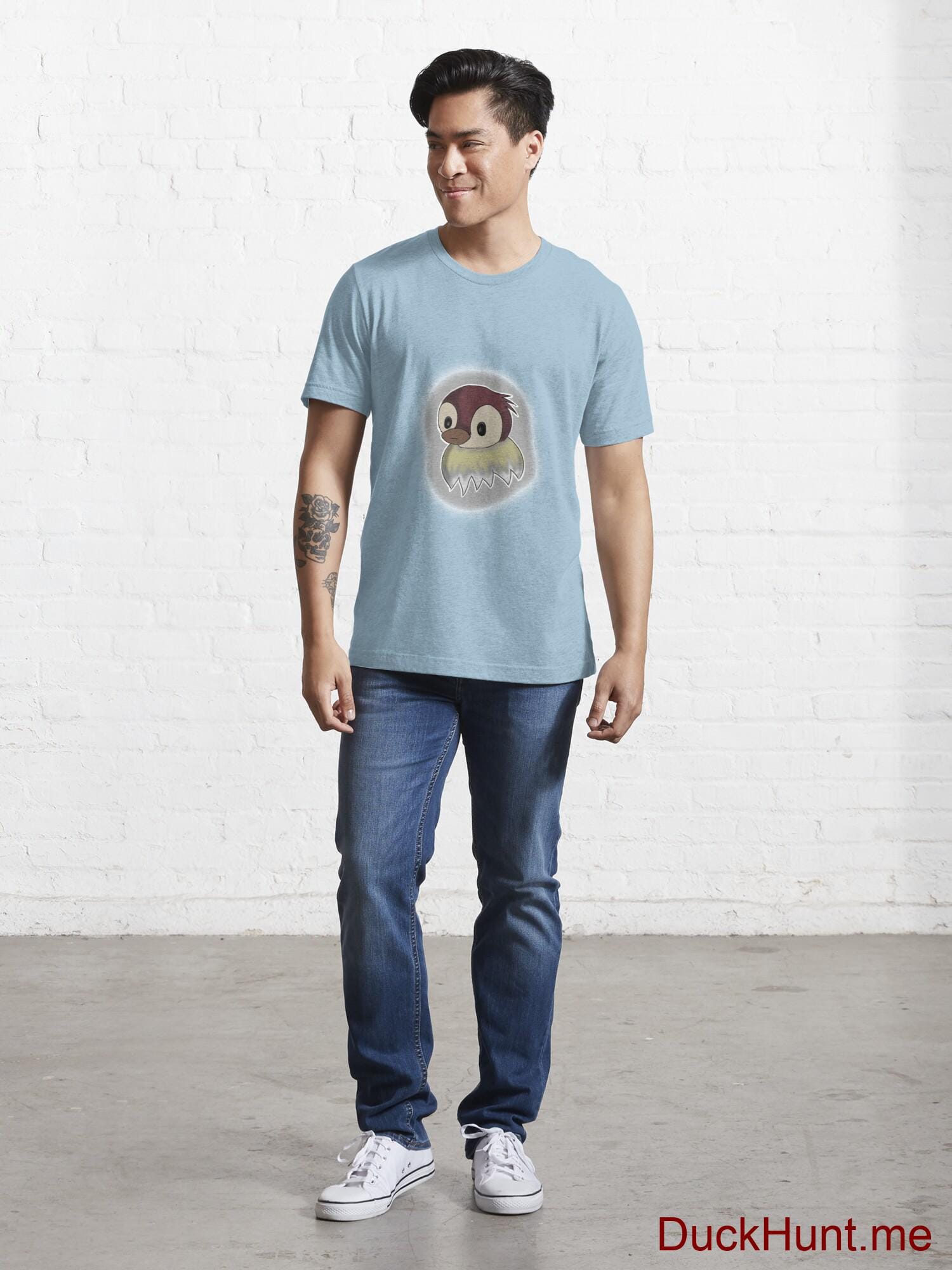 Ghost Duck (foggy) Light Blue Essential T-Shirt (Front printed) alternative image 4