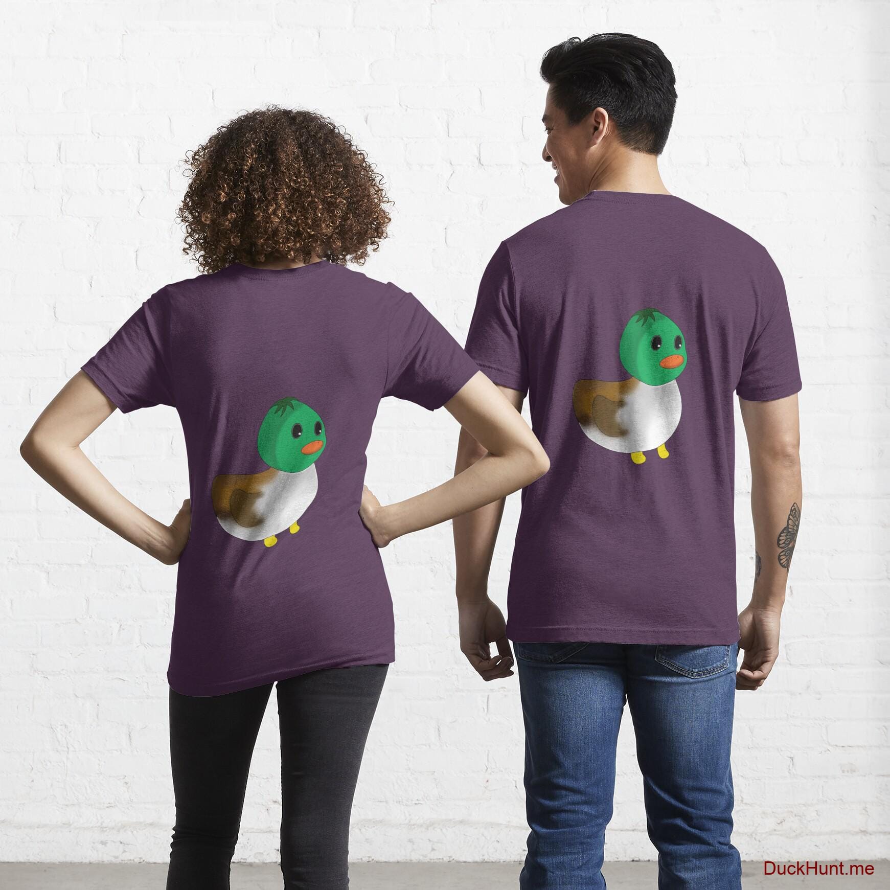 Normal Duck Eggplant Essential T-Shirt (Back printed)