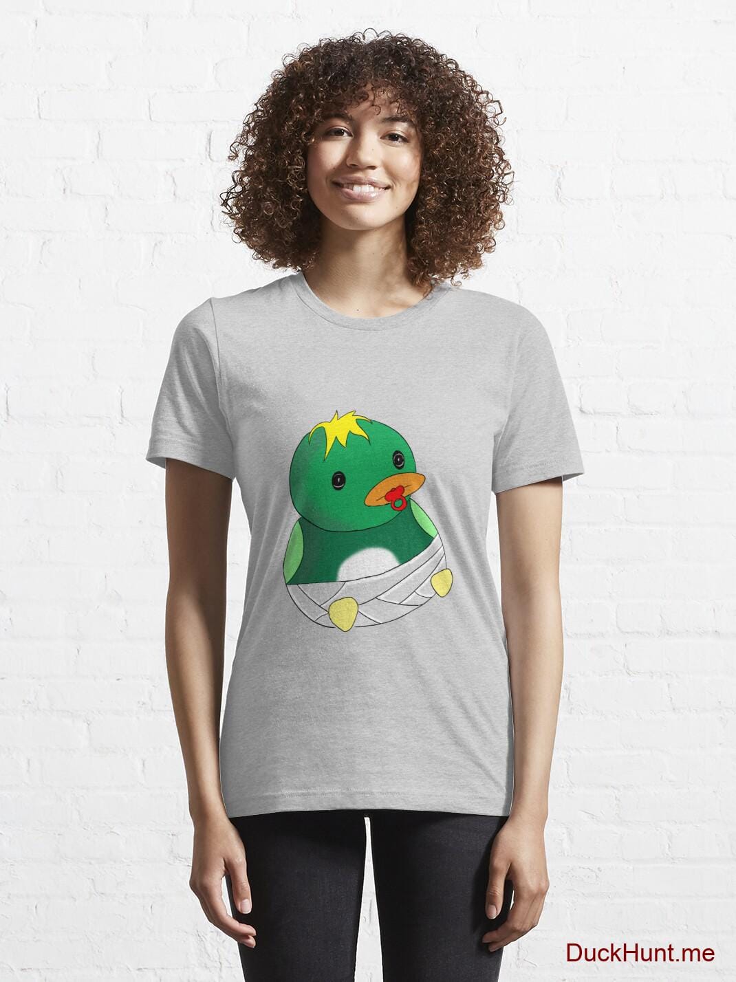 Baby duck Heather Grey Essential T-Shirt (Front printed) alternative image 5