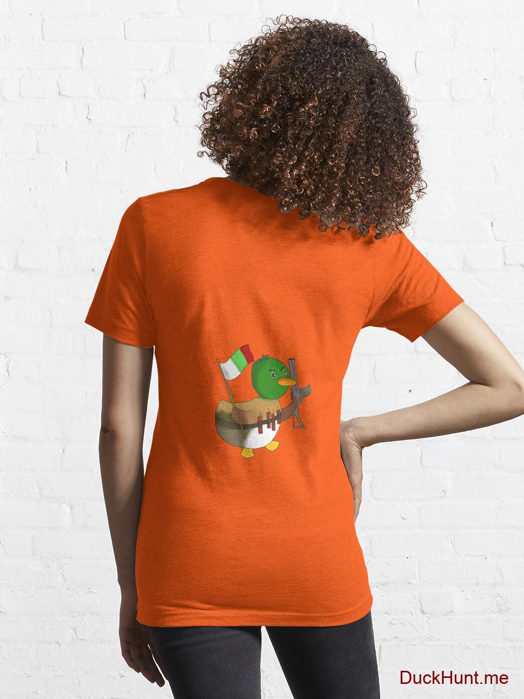 Kamikaze Duck Orange Essential T-Shirt (Back printed) alternative image 4