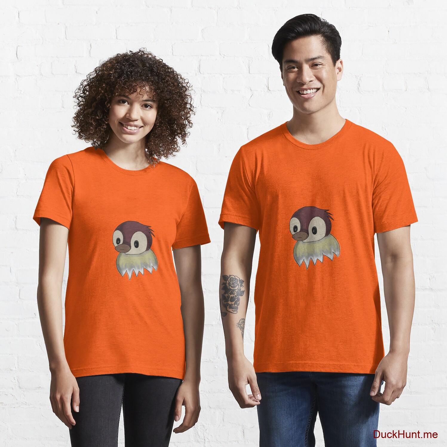 Ghost Duck (fogless) Orange Essential T-Shirt (Front printed)