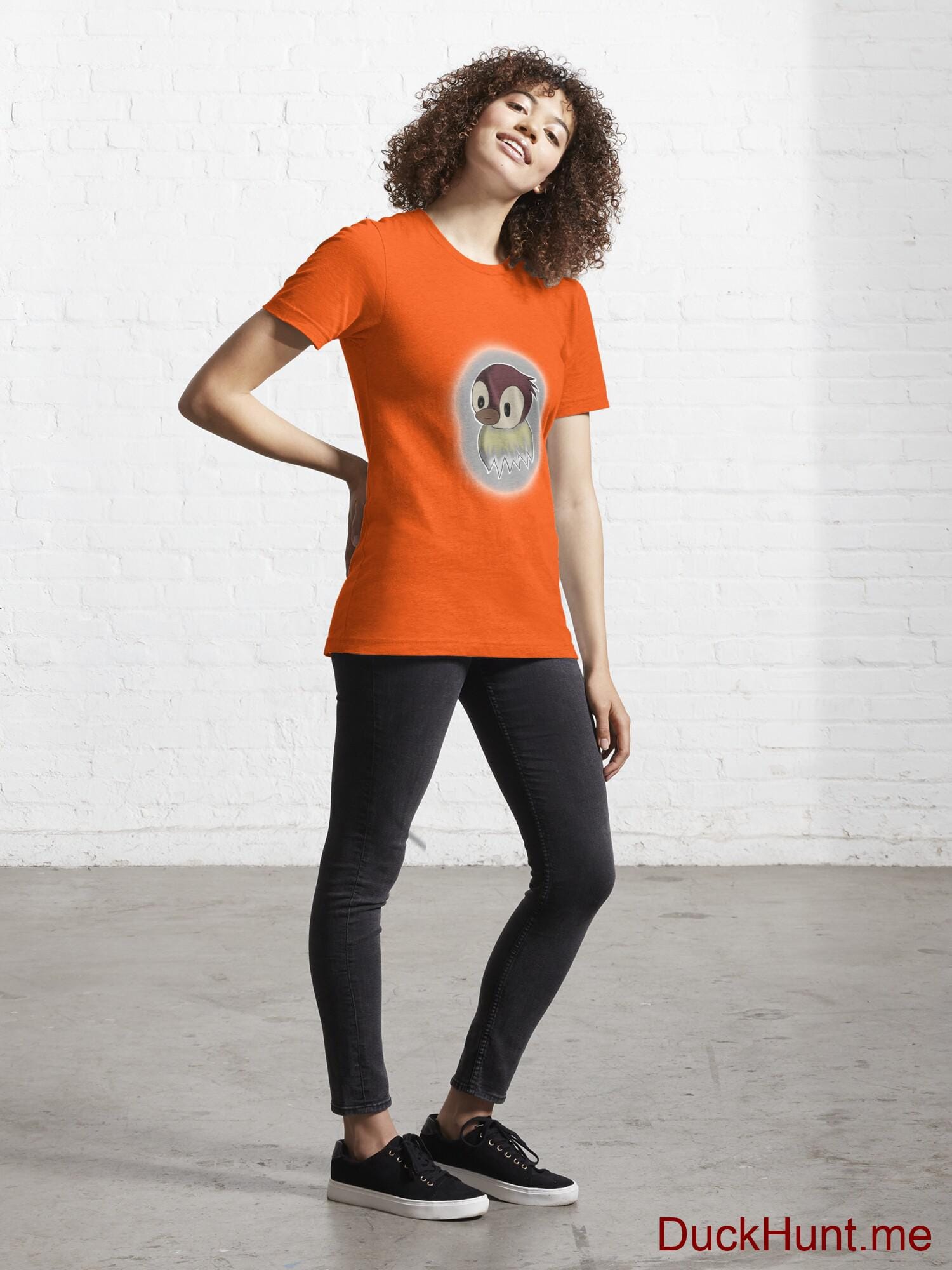 Ghost Duck (foggy) Orange Essential T-Shirt (Front printed) alternative image 3