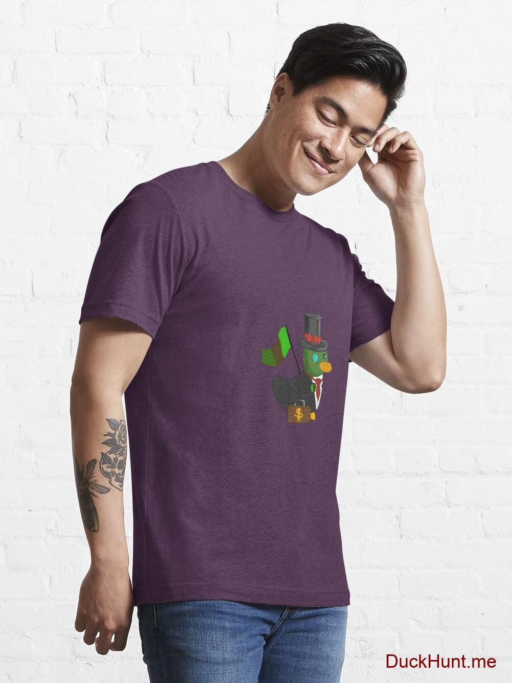 Golden Duck Eggplant Essential T-Shirt (Front printed) alternative image 6