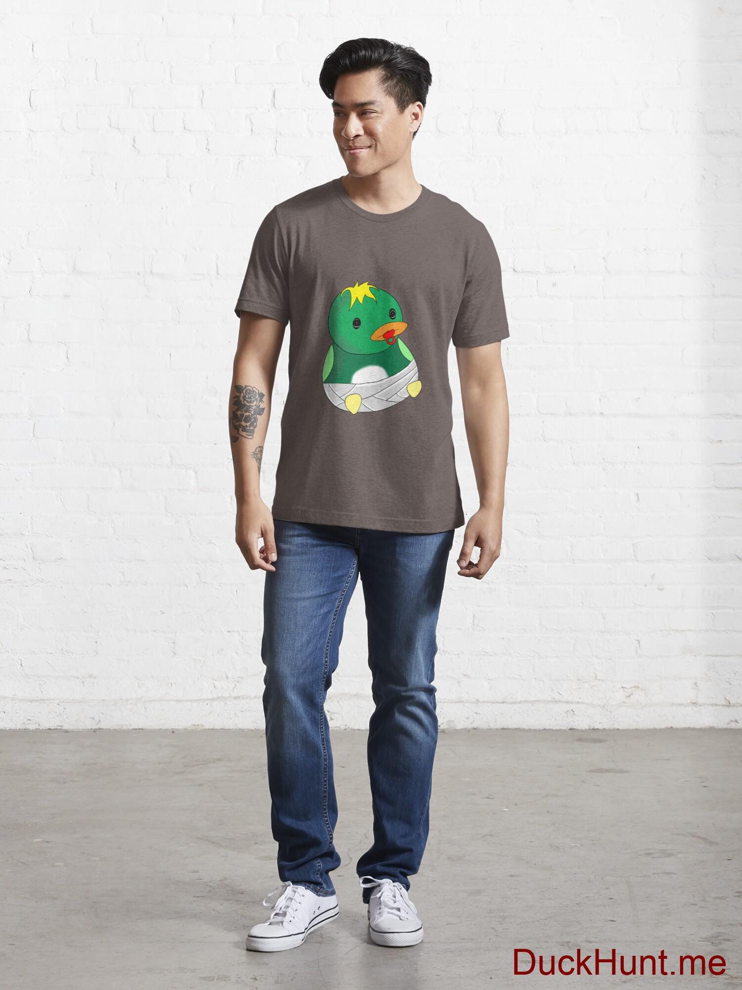 Baby duck Dark Grey Essential T-Shirt (Front printed) alternative image 4