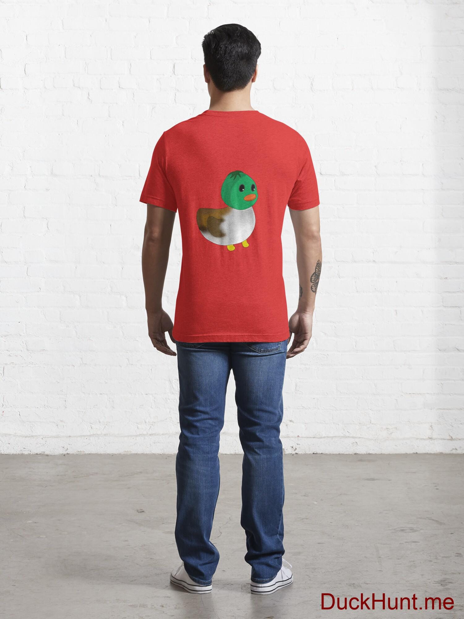 Normal Duck Red Essential T-Shirt (Back printed) alternative image 3