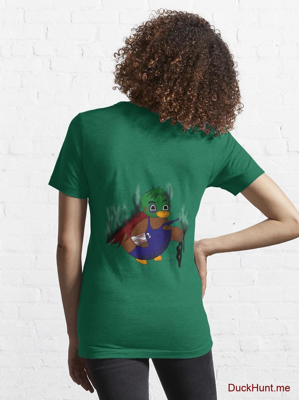 Dead Boss Duck (smoky) Green Essential T-Shirt (Back printed) alternative image 4