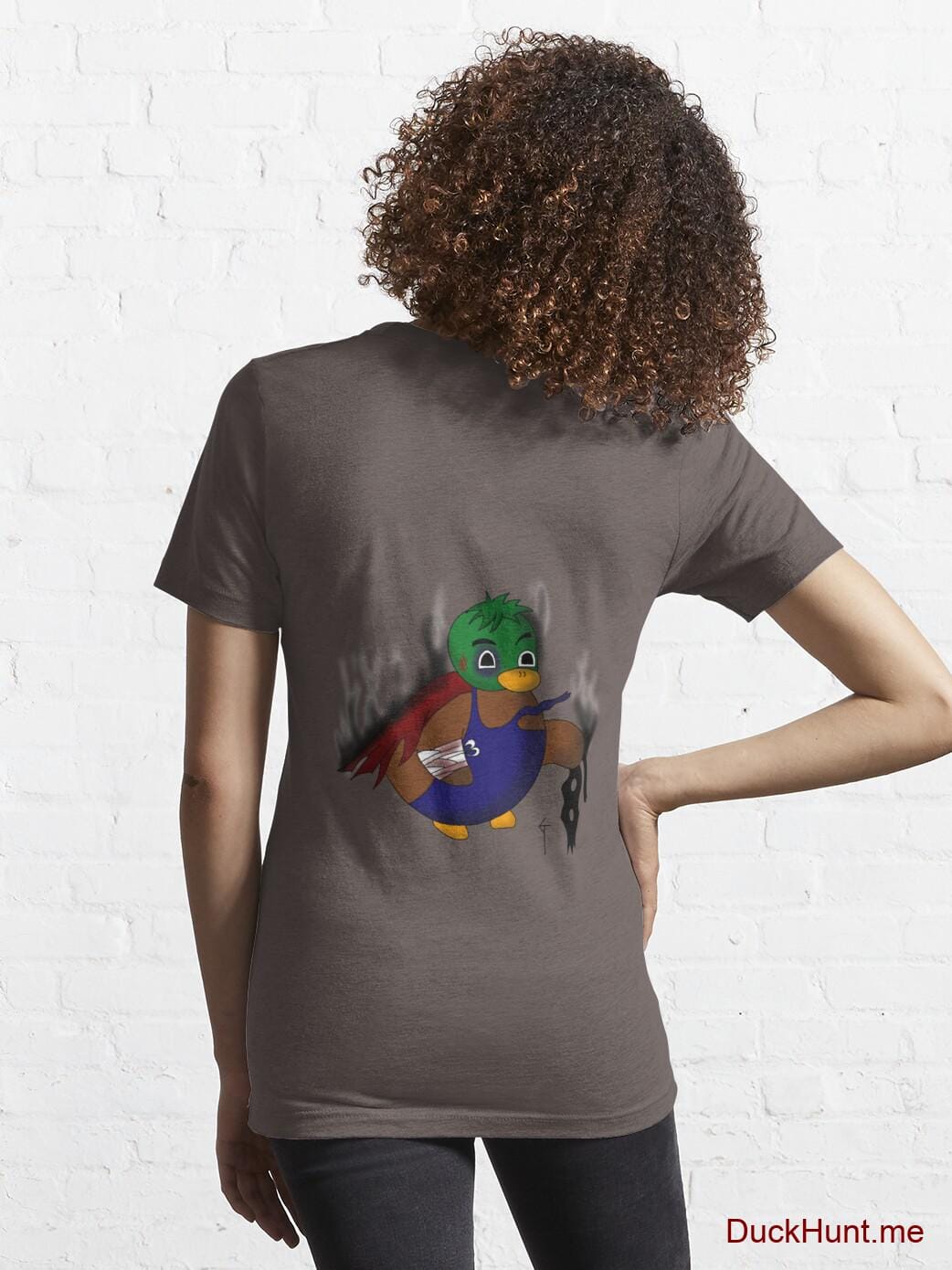 Dead Boss Duck (smoky) Dark Grey Essential T-Shirt (Back printed) alternative image 4