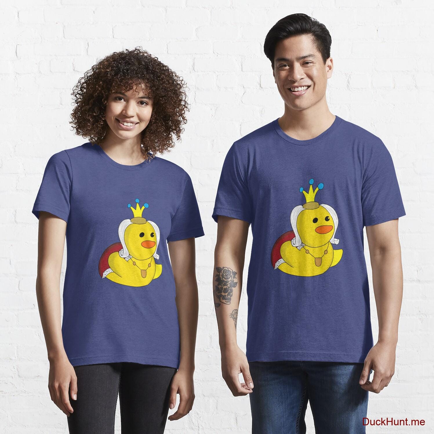 Royal Duck Blue Essential T-Shirt (Front printed)