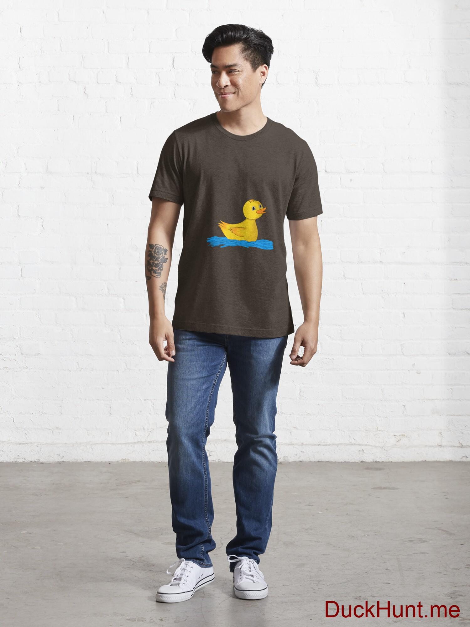 Plastic Duck Brown Essential T-Shirt (Front printed) alternative image 4