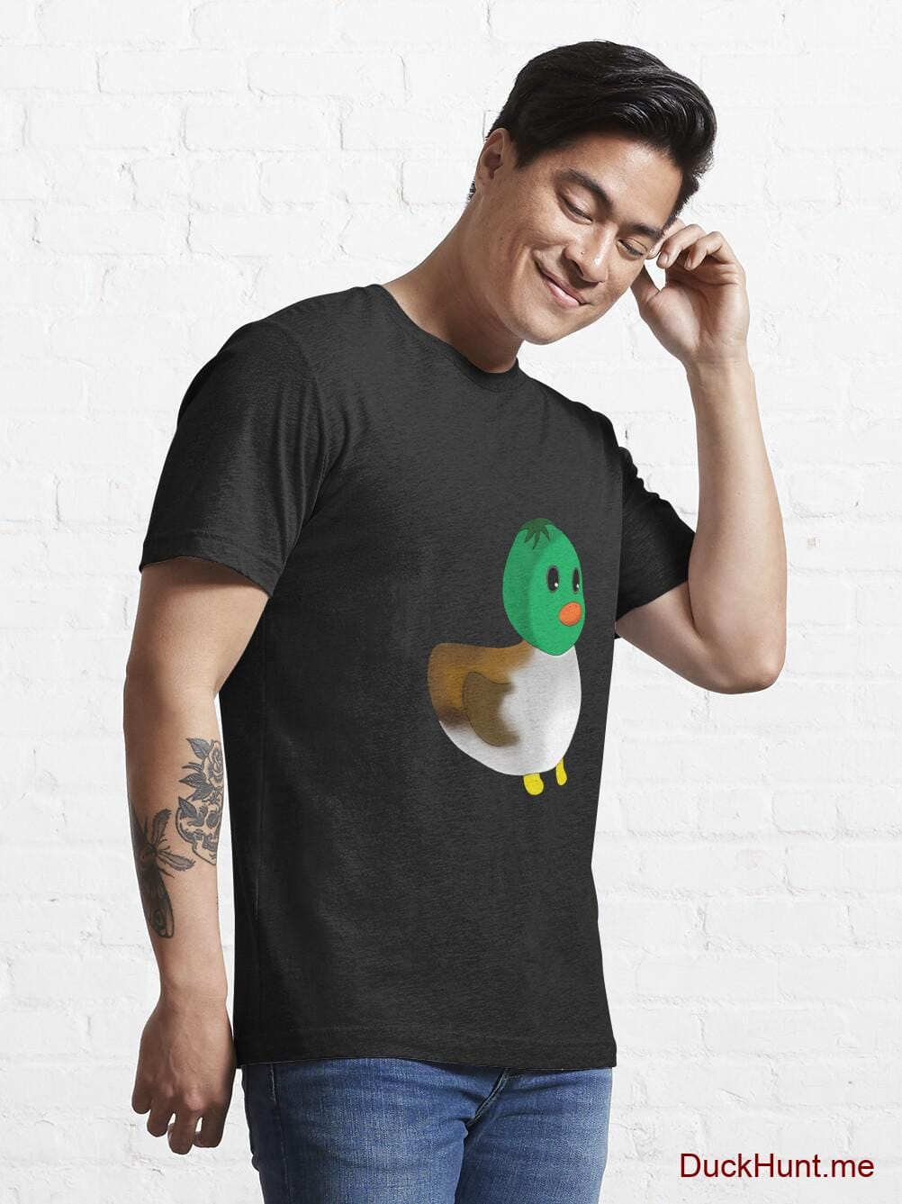 Normal Duck Black Essential T-Shirt (Front printed) alternative image 6