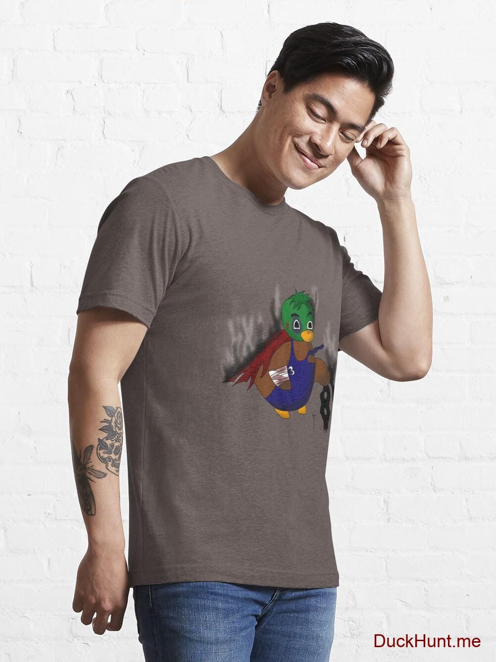 Dead Boss Duck (smoky) Dark Grey Essential T-Shirt (Front printed) alternative image 6