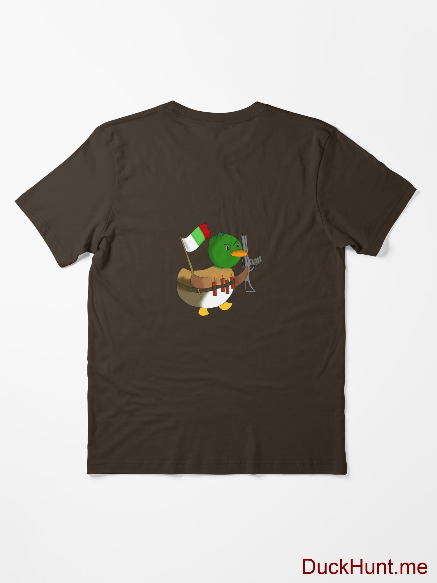 Kamikaze Duck Brown Essential T-Shirt (Back printed) alternative image 1