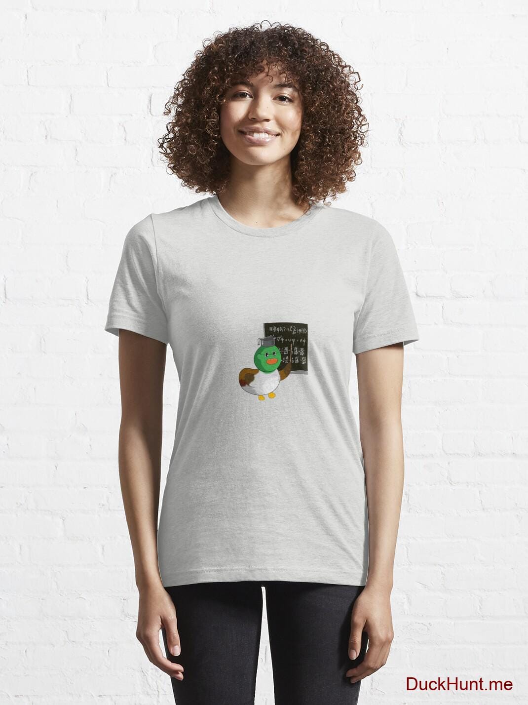 Prof Duck Light Grey Essential T-Shirt (Front printed) alternative image 5