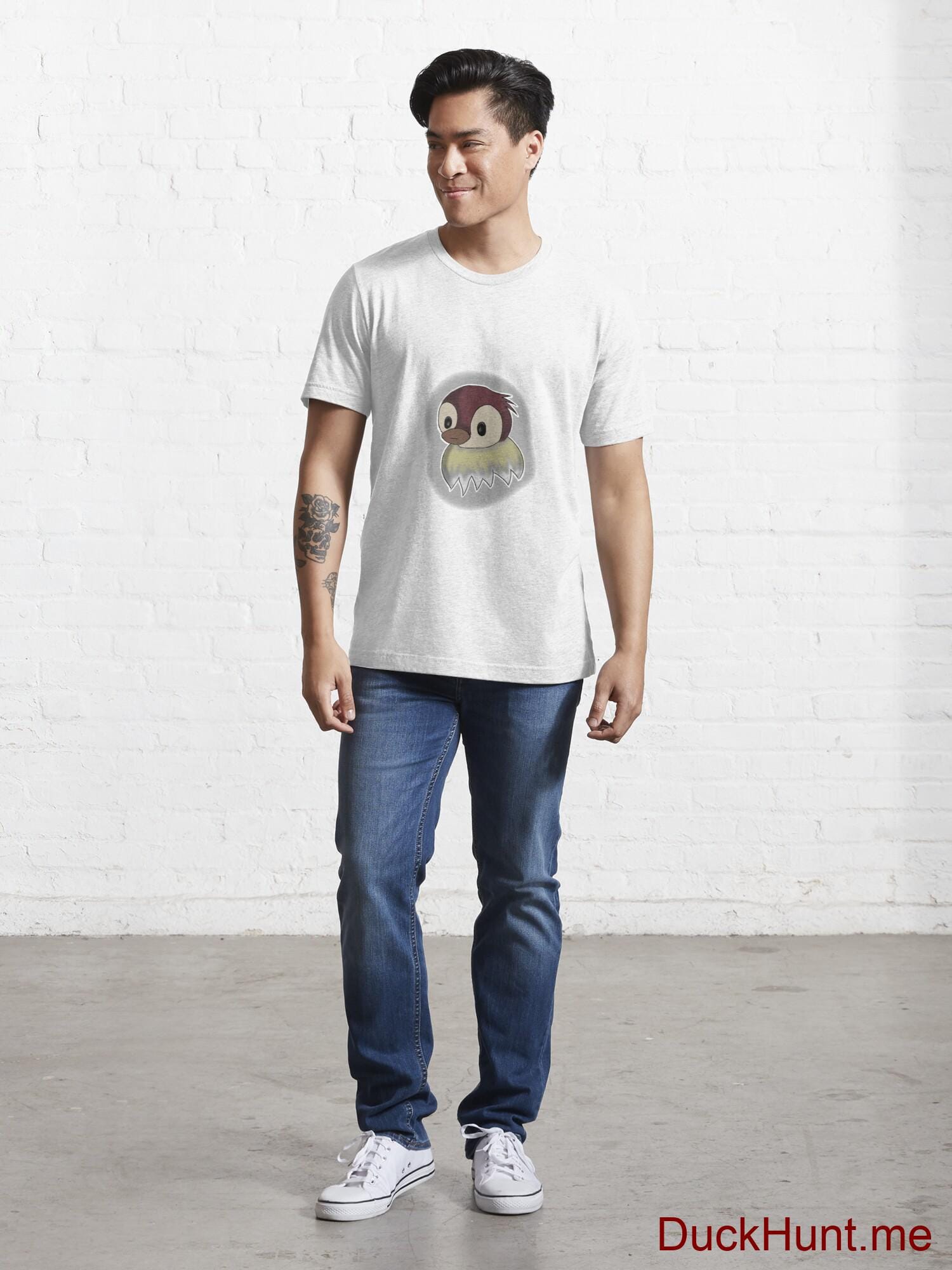 Ghost Duck (foggy) White Essential T-Shirt (Front printed) alternative image 4