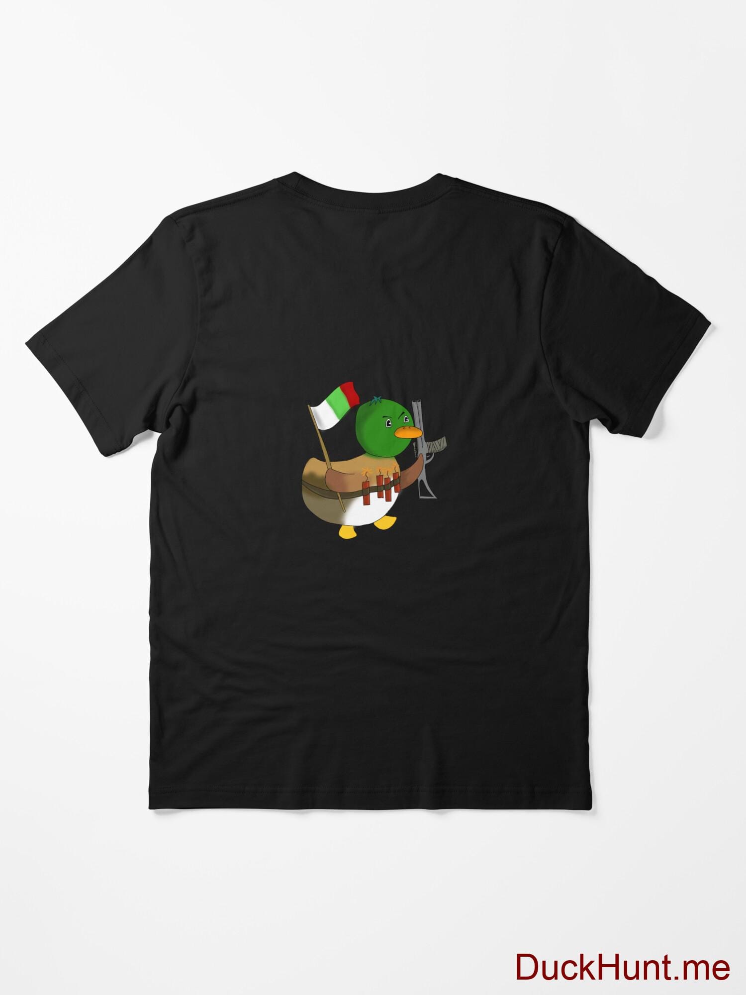 Kamikaze Duck Black Essential T-Shirt (Back printed) alternative image 1