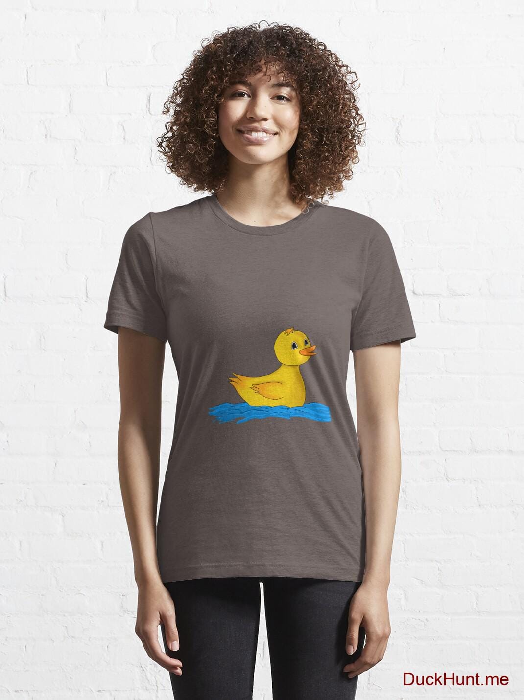 Plastic Duck Dark Grey Essential T-Shirt (Front printed) alternative image 5