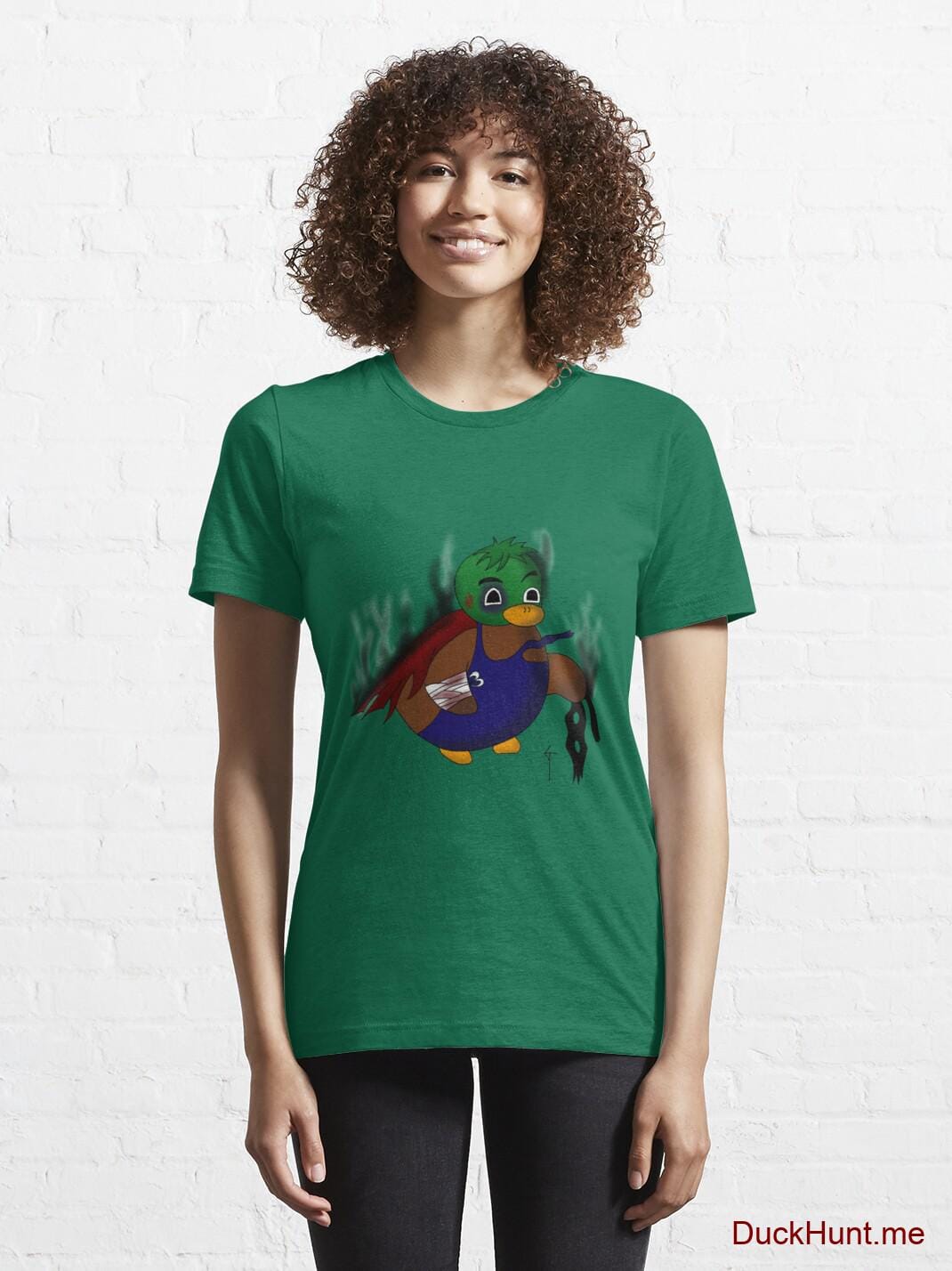 Dead Boss Duck (smoky) Green Essential T-Shirt (Front printed) alternative image 5