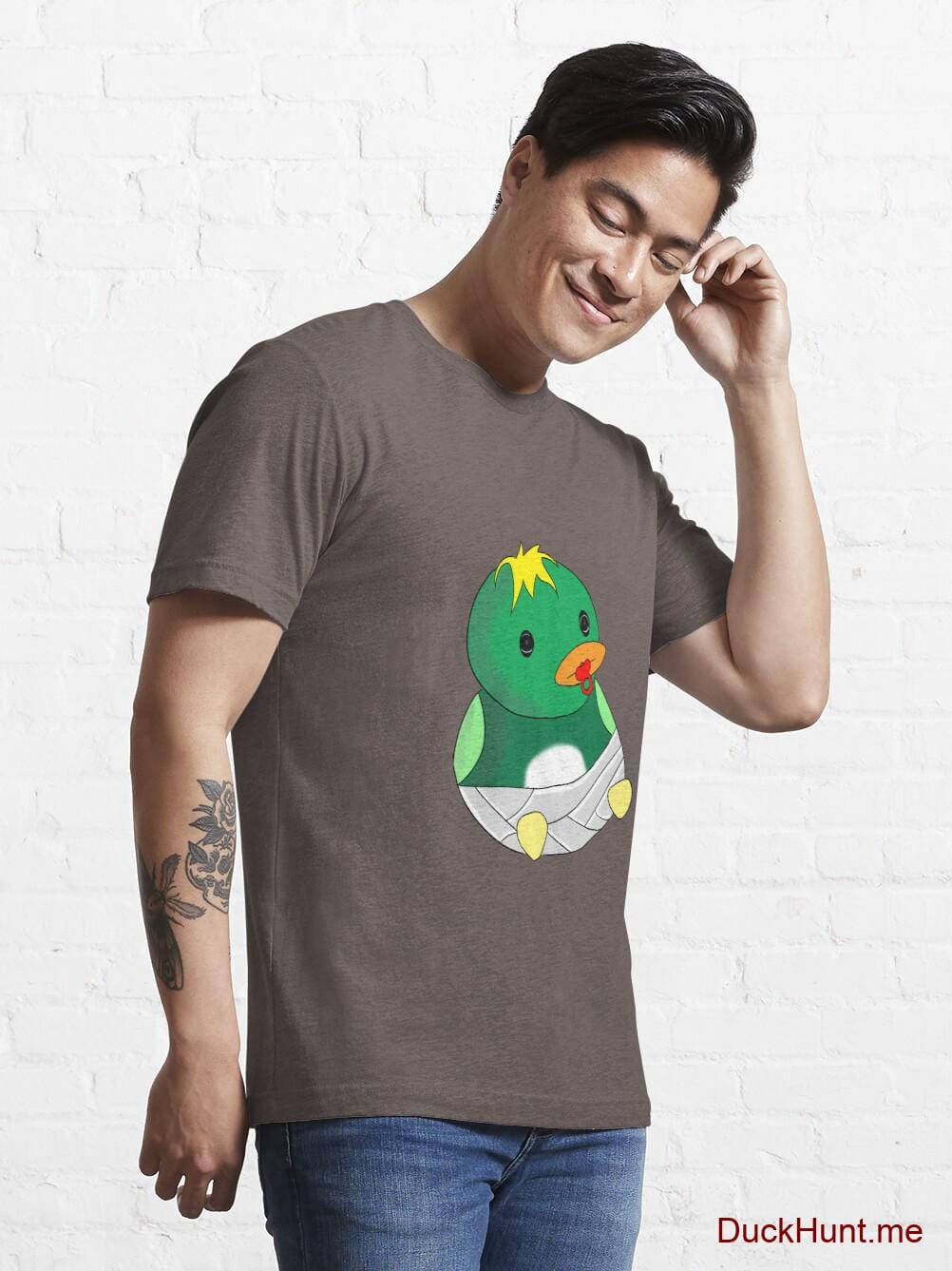 Baby duck Dark Grey Essential T-Shirt (Front printed) alternative image 6
