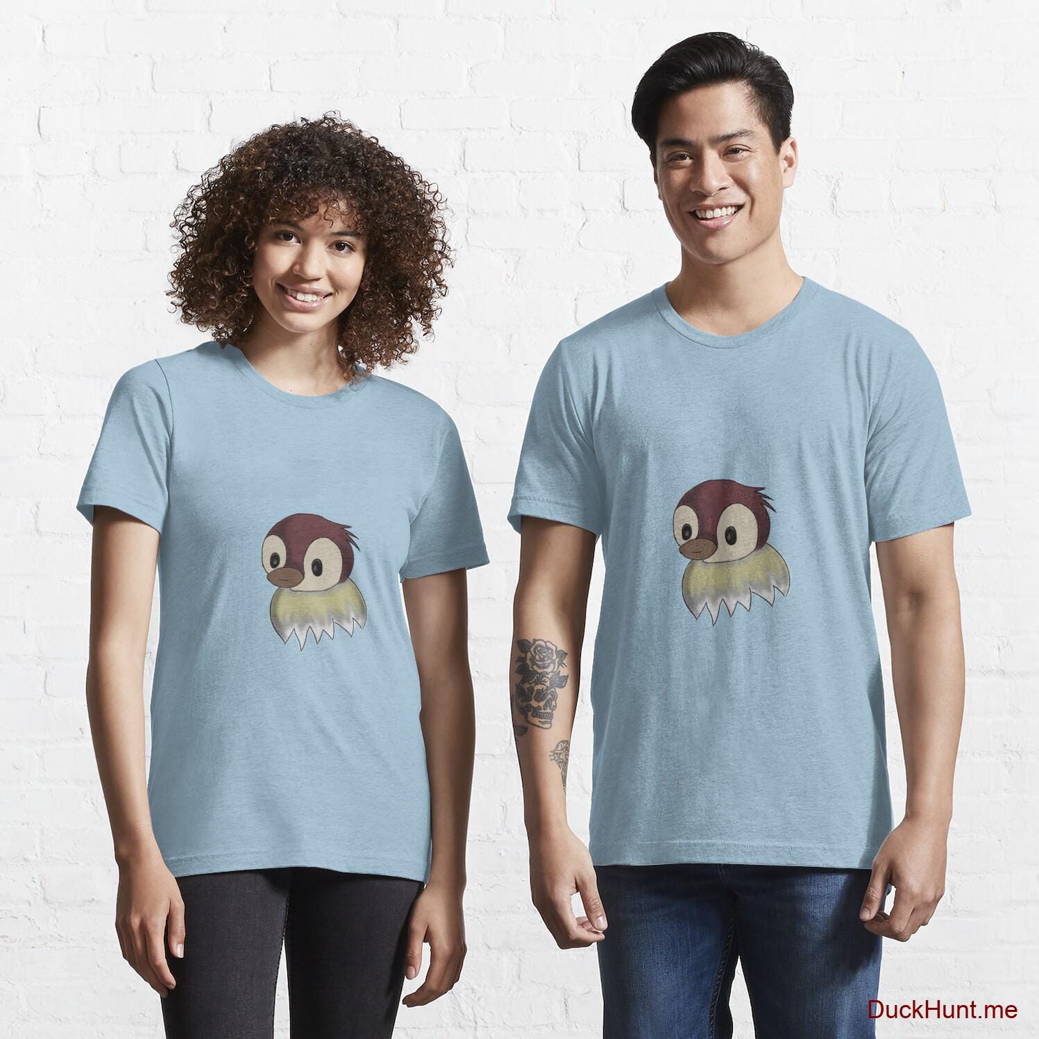 Ghost Duck (fogless) Light Blue Essential T-Shirt (Front printed)