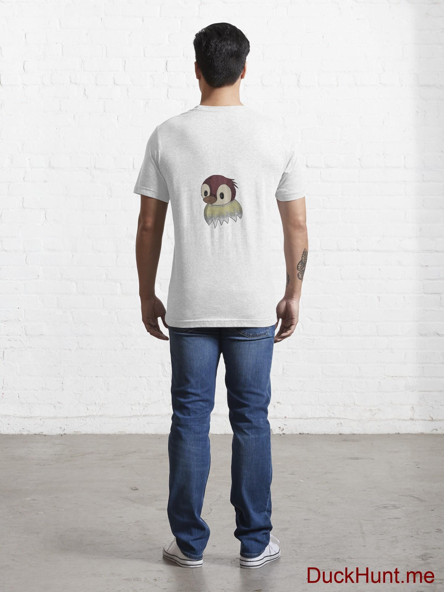 Ghost Duck (fogless) White Essential T-Shirt (Back printed) alternative image 3