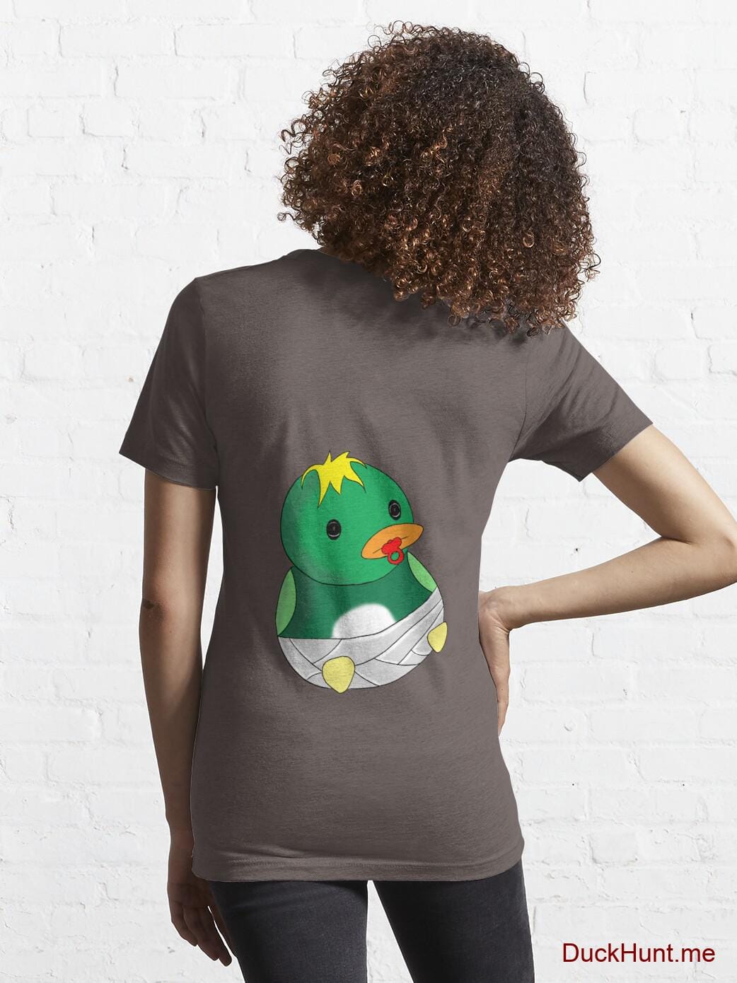 Baby duck Dark Grey Essential T-Shirt (Back printed) alternative image 4