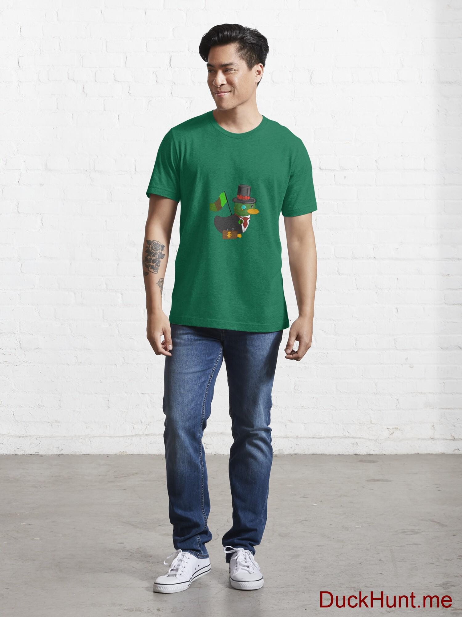 Golden Duck Green Essential T-Shirt (Front printed) alternative image 4