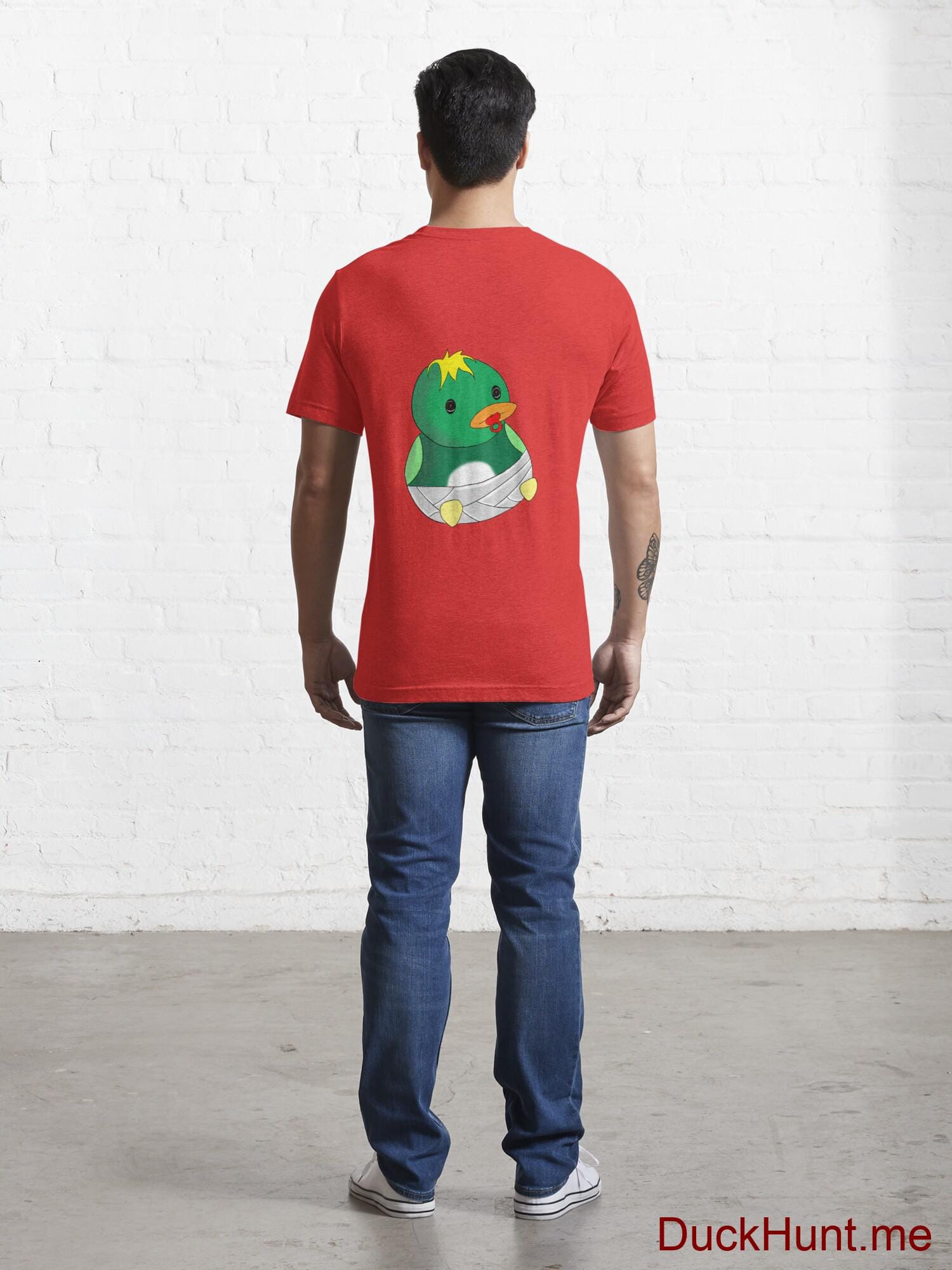 Baby duck Red Essential T-Shirt (Back printed) alternative image 3