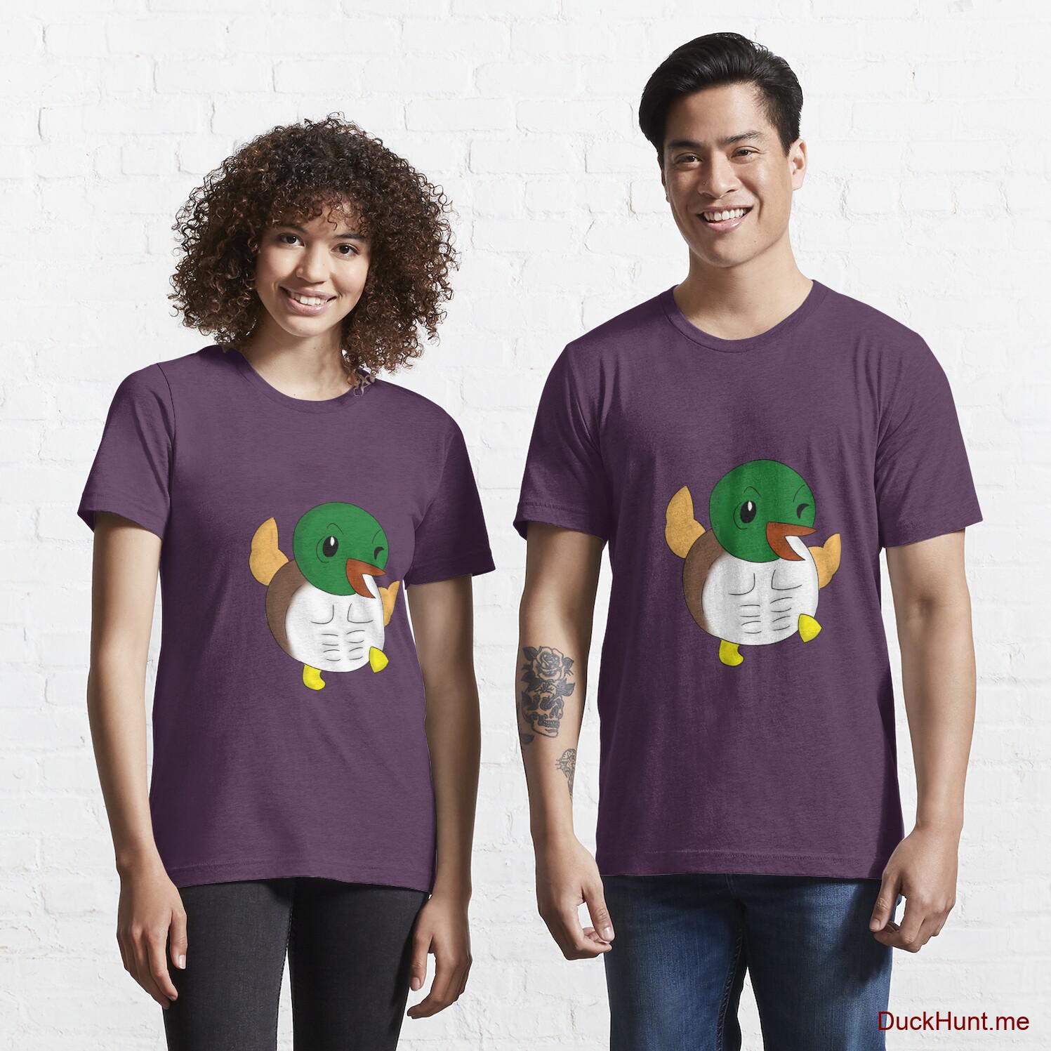 Super duck Eggplant Essential T-Shirt (Front printed)