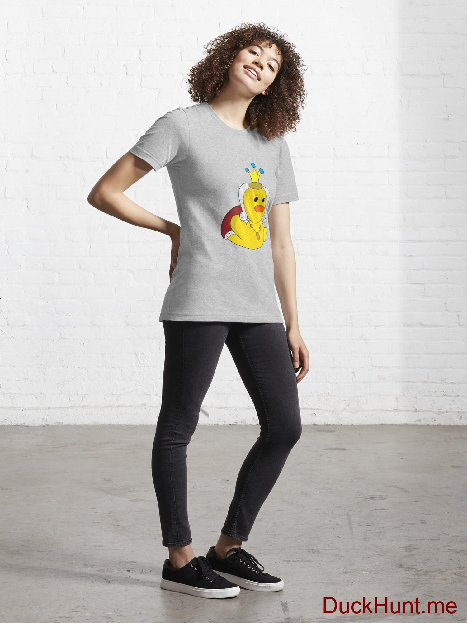 Royal Duck Heather Grey Essential T-Shirt (Front printed) alternative image 3