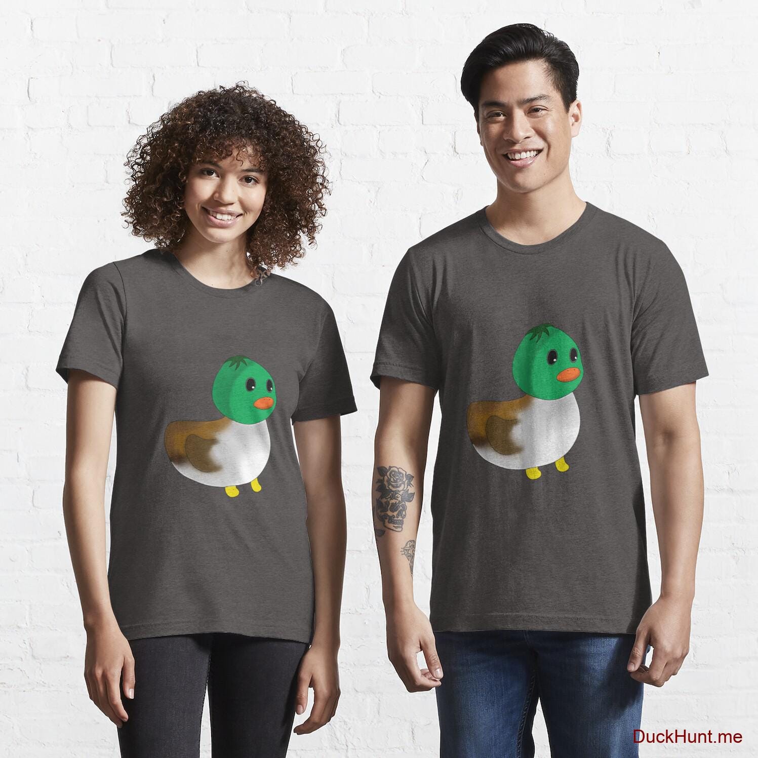 Normal Duck Charcoal Heather Essential T-Shirt (Front printed)