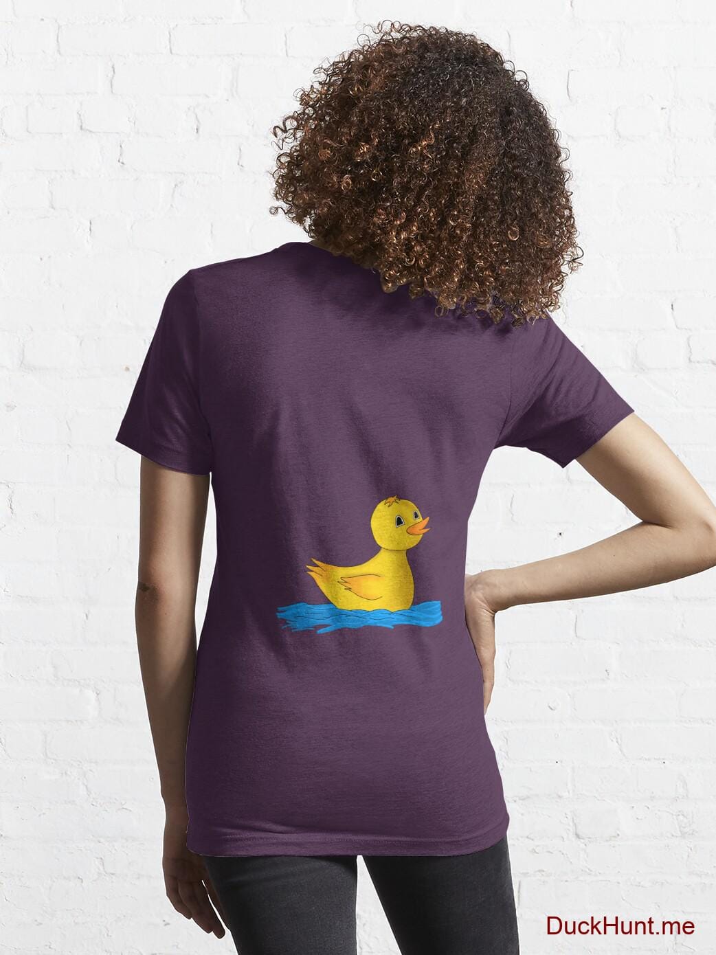 Plastic Duck Eggplant Essential T-Shirt (Back printed) alternative image 4