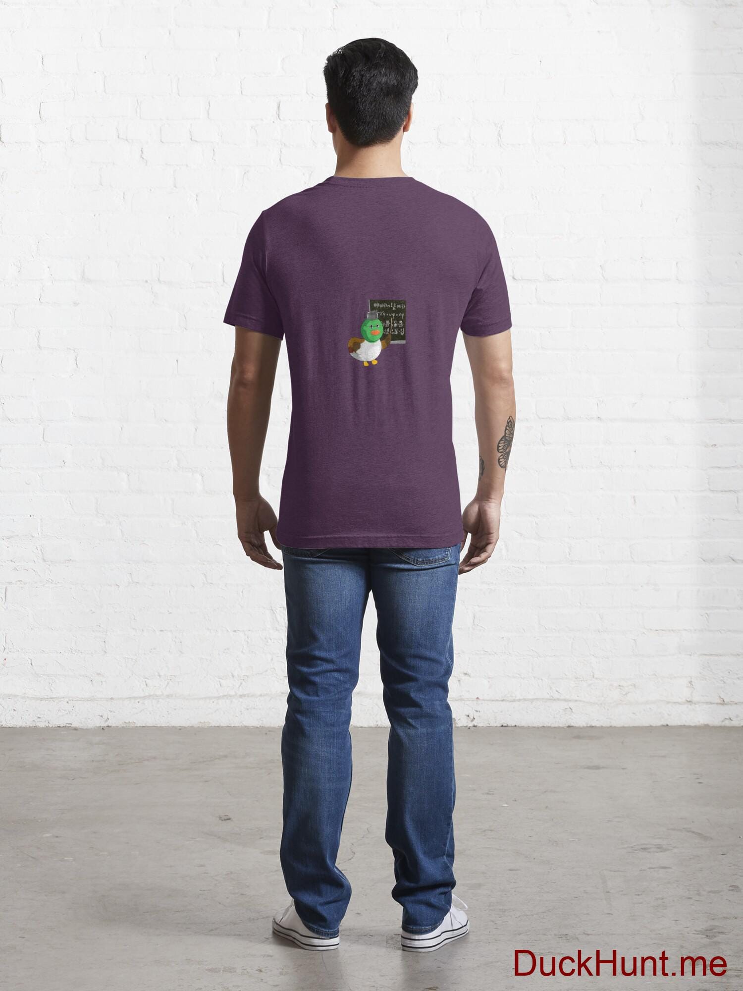 Prof Duck Eggplant Essential T-Shirt (Back printed) alternative image 3
