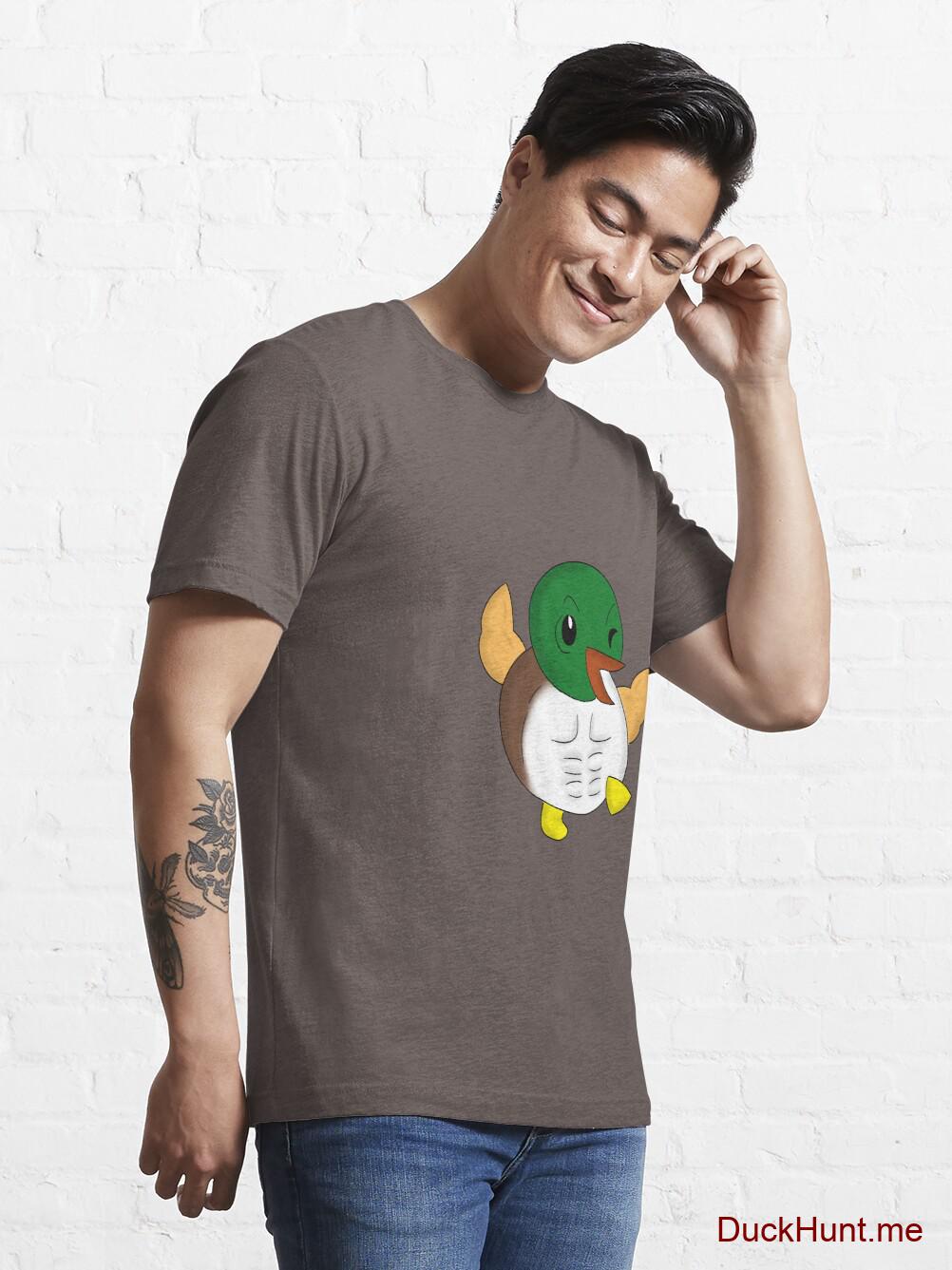 Super duck Dark Grey Essential T-Shirt (Front printed) alternative image 6