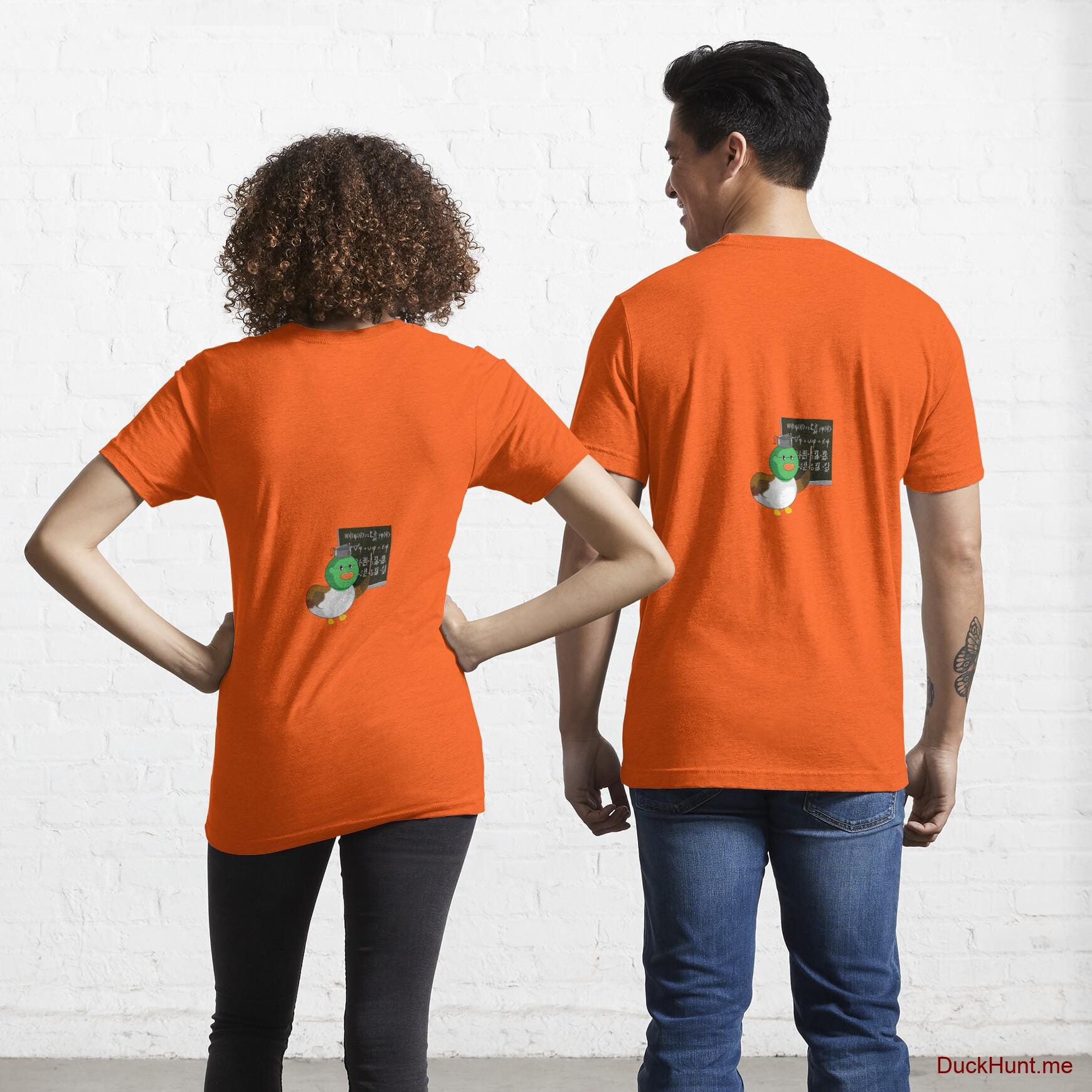 Prof Duck Orange Essential T-Shirt (Back printed)