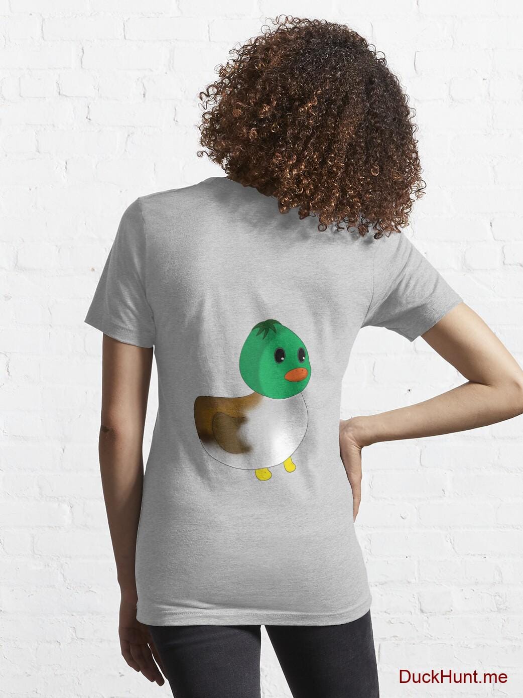 Normal Duck Heather Grey Essential T-Shirt (Back printed) alternative image 4