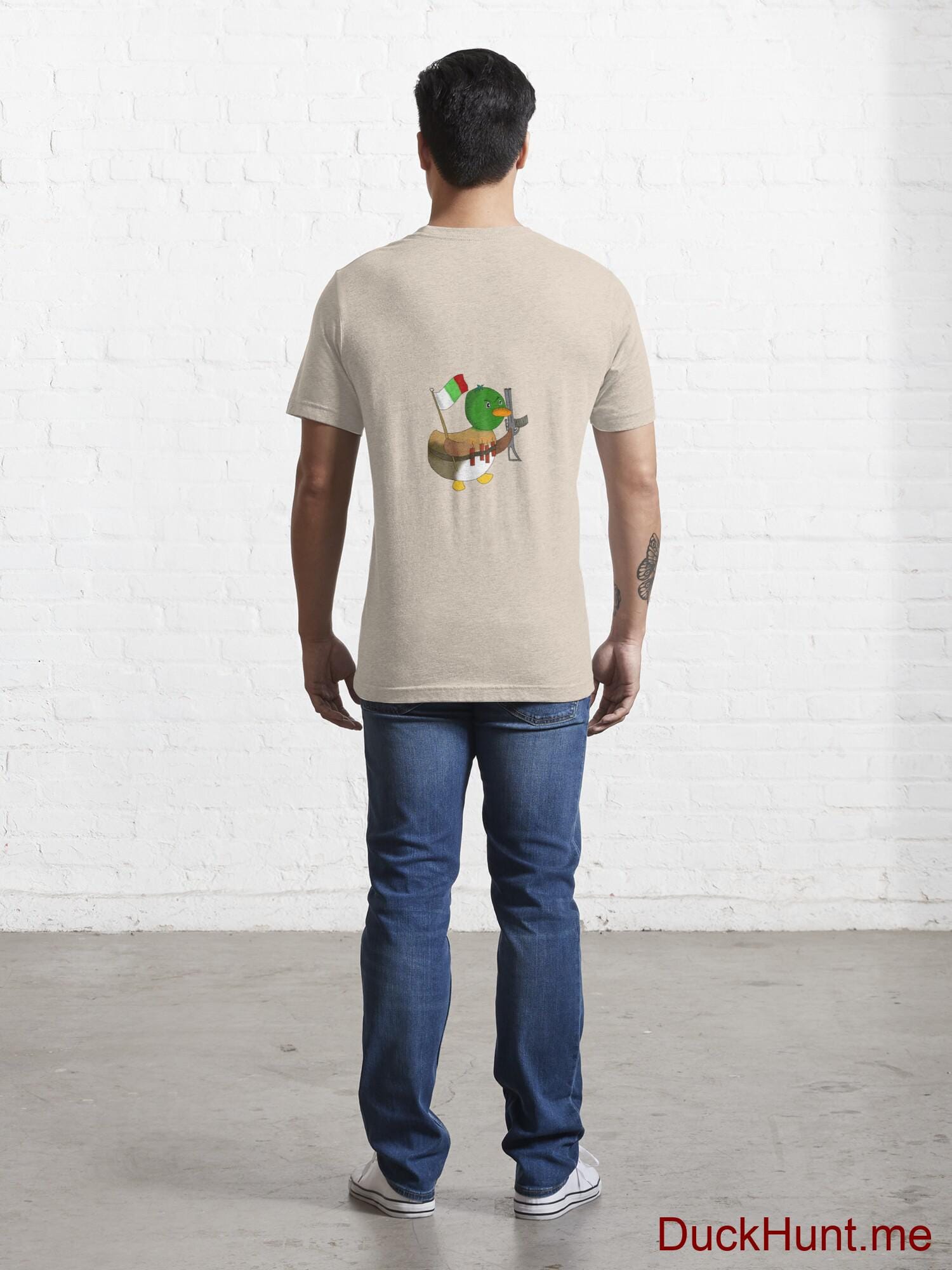 Kamikaze Duck Creme Essential T-Shirt (Back printed) alternative image 3