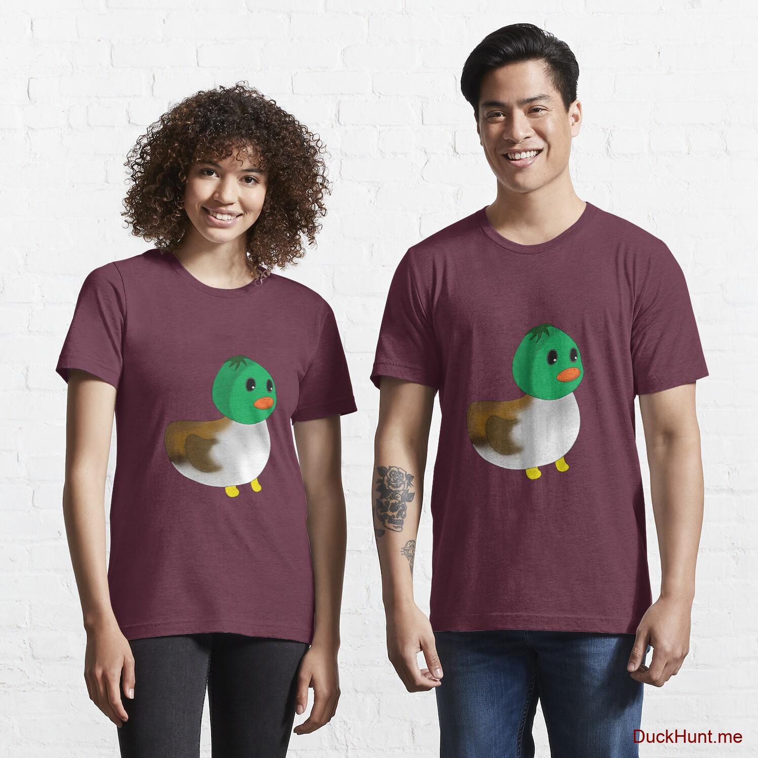 Normal Duck Dark Red Essential T-Shirt (Front printed)