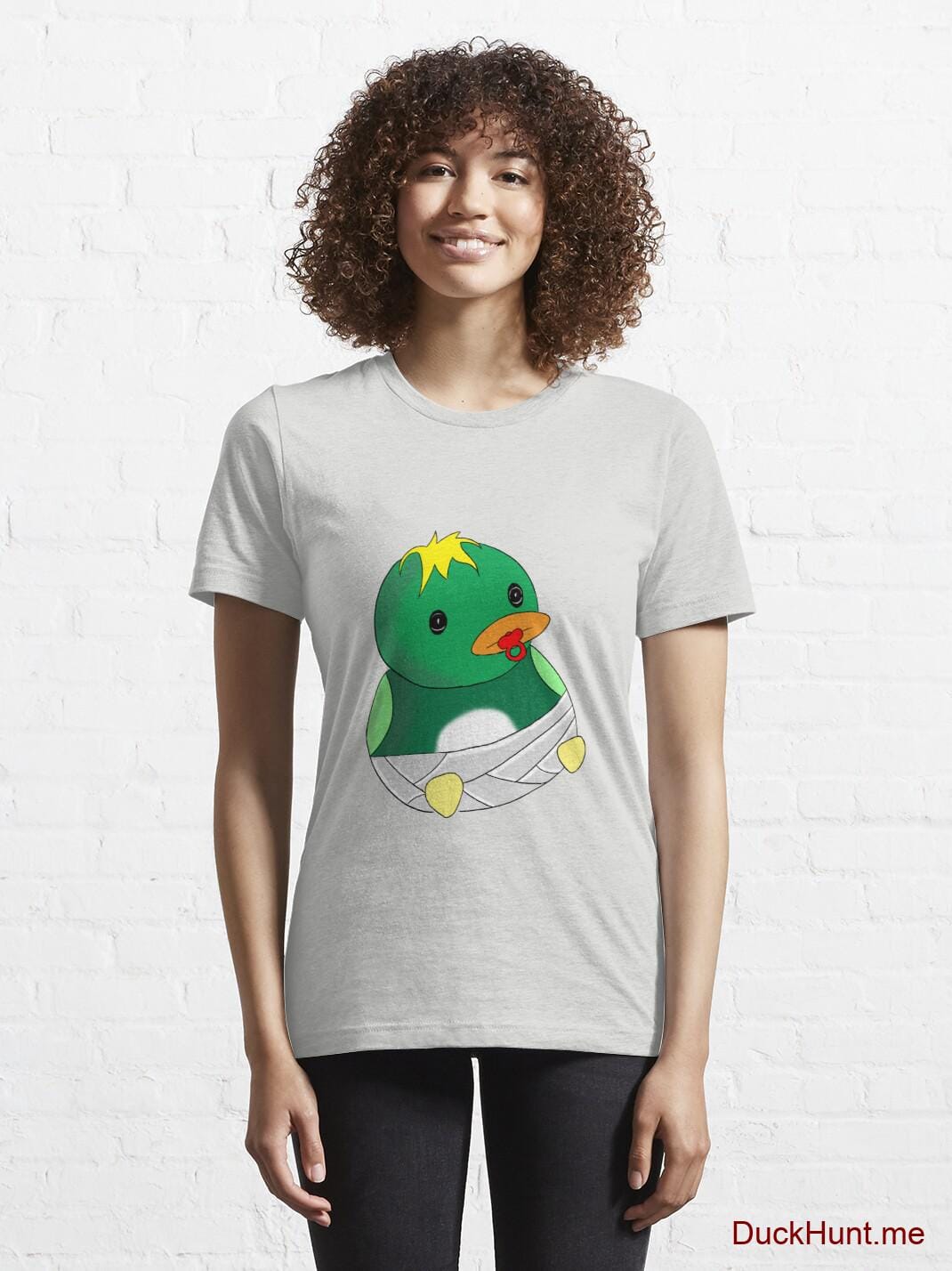 Baby duck Light Grey Essential T-Shirt (Front printed) alternative image 5
