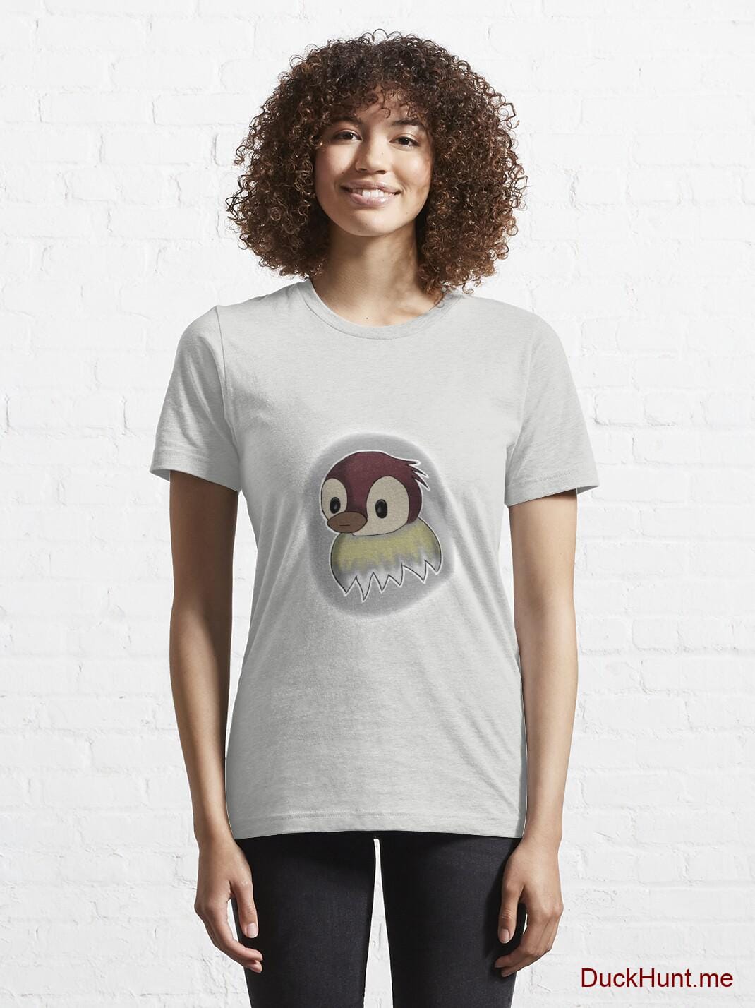 Ghost Duck (foggy) Light Grey Essential T-Shirt (Front printed) alternative image 5