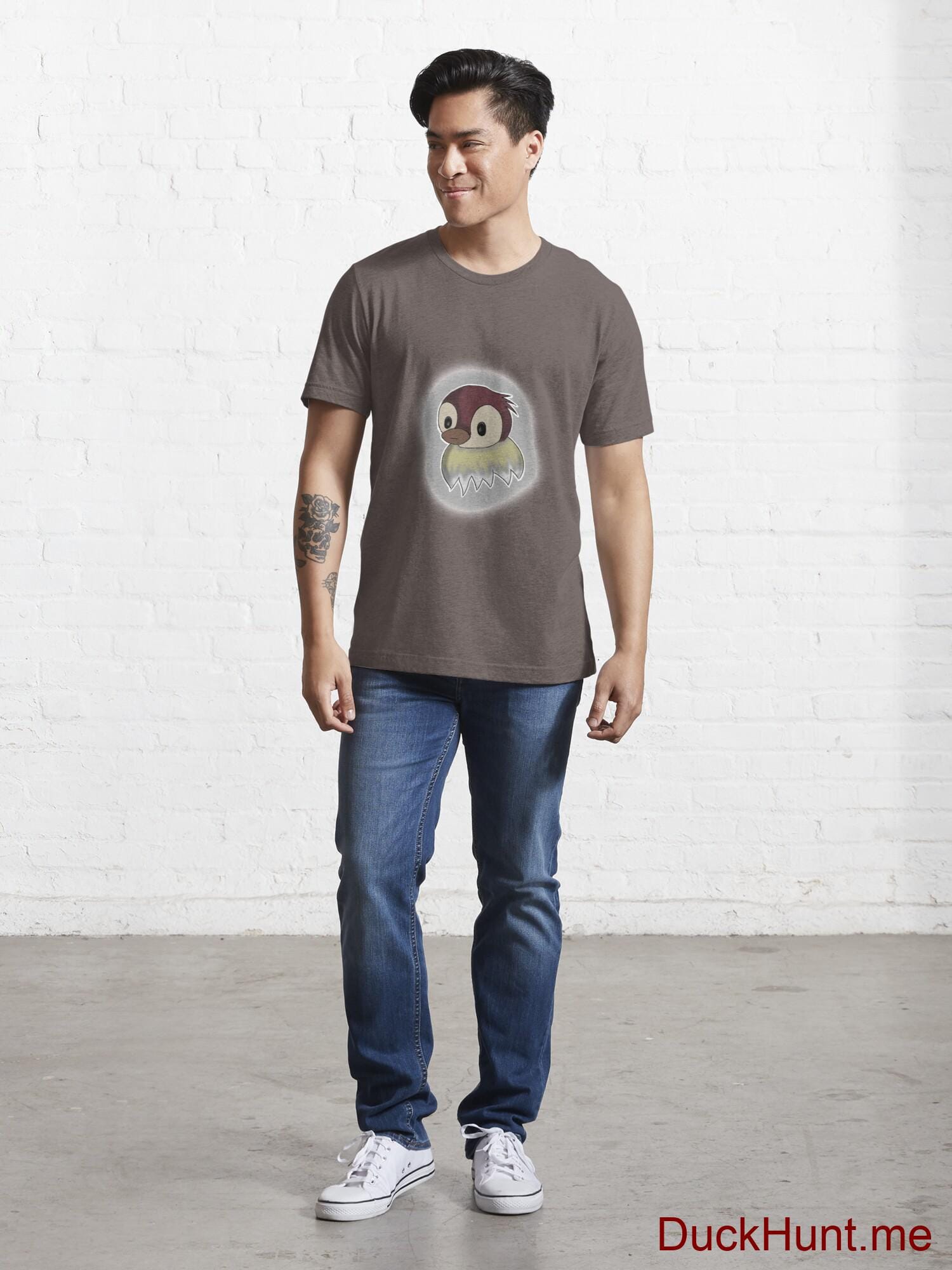 Ghost Duck (foggy) Dark Grey Essential T-Shirt (Front printed) alternative image 4