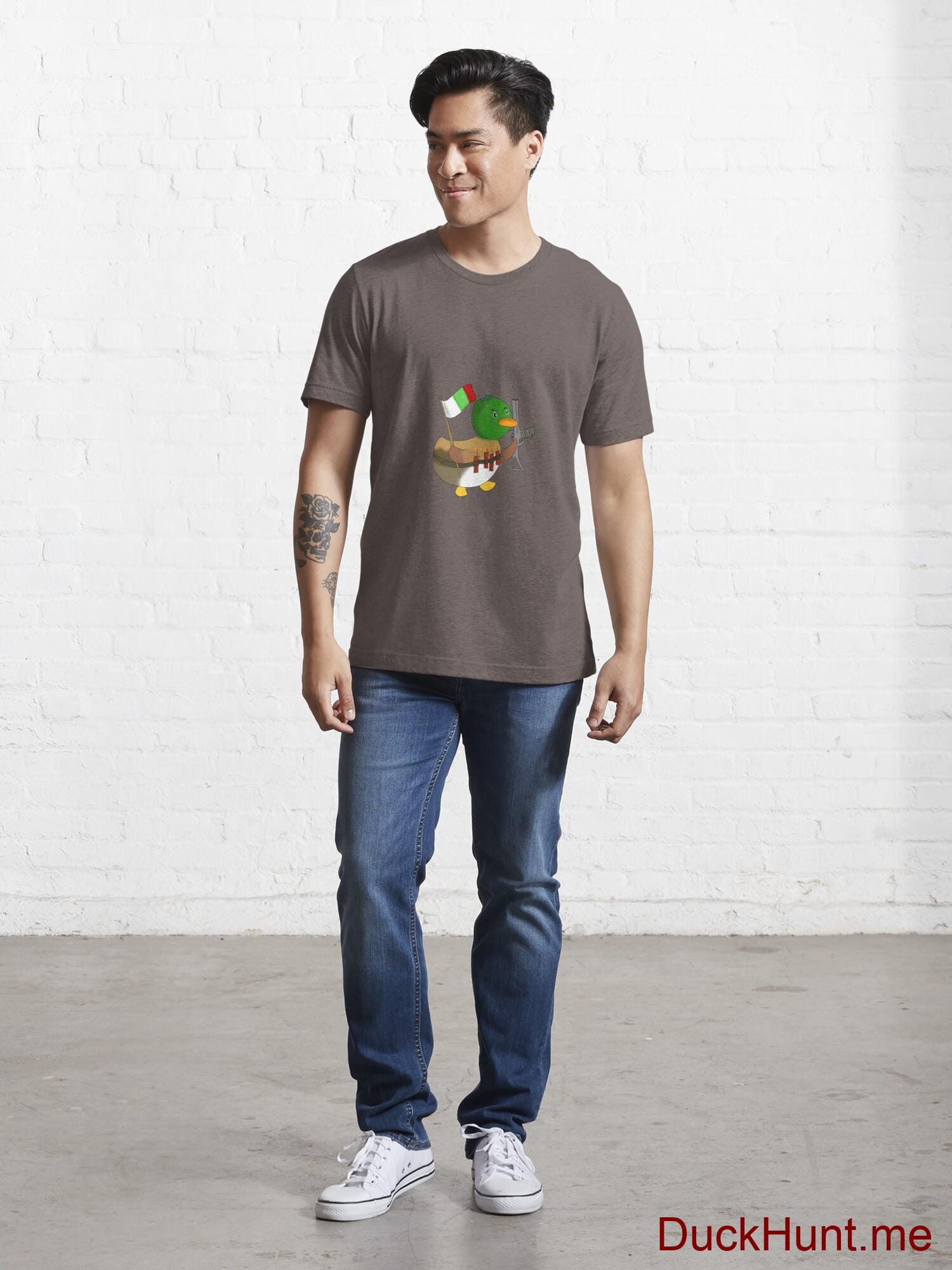 Kamikaze Duck Dark Grey Essential T-Shirt (Front printed) alternative image 4