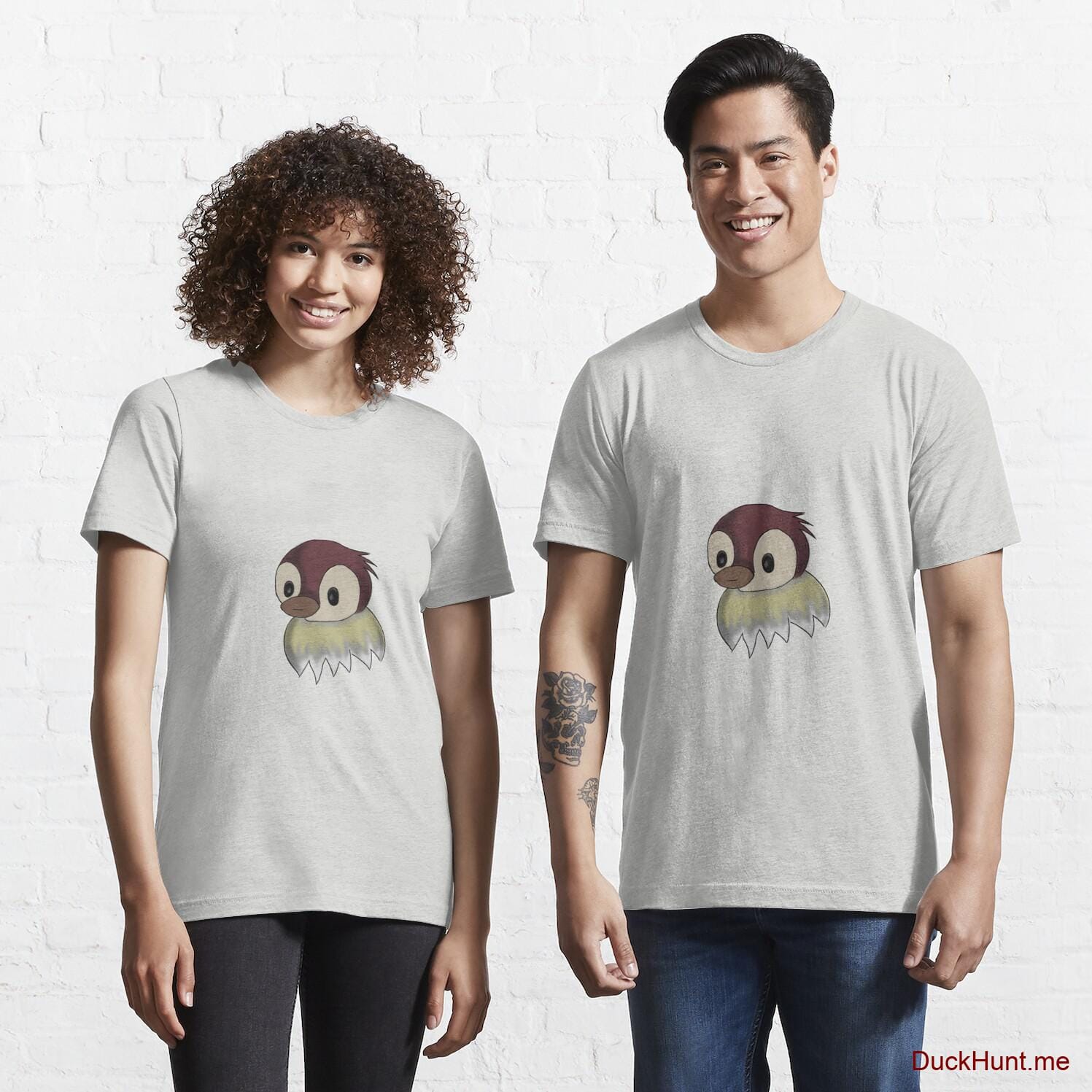 Ghost Duck (fogless) Light Grey Essential T-Shirt (Front printed)