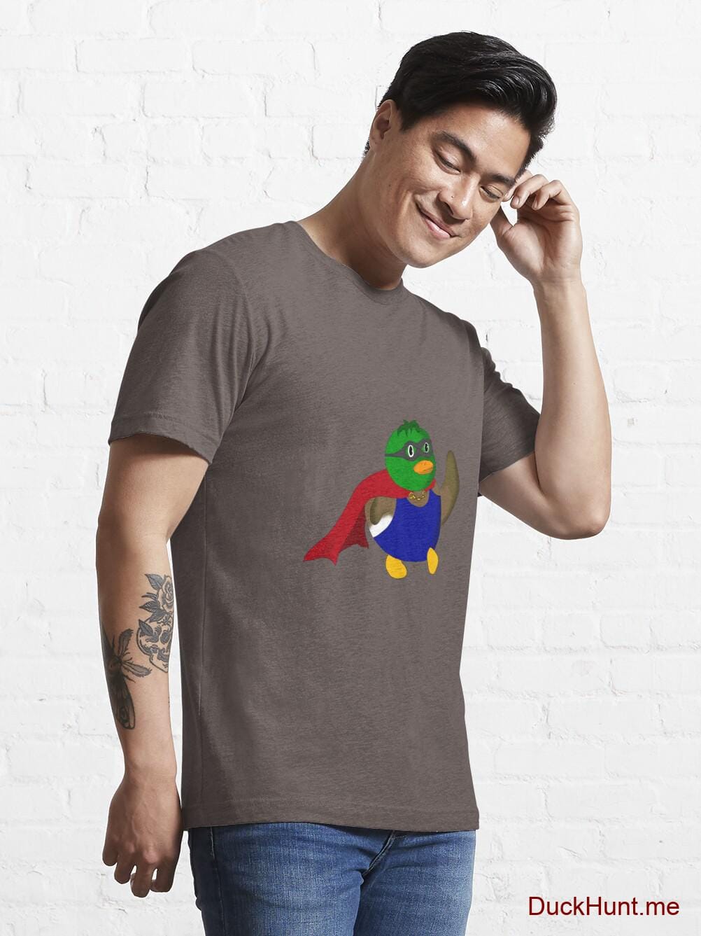 Alive Boss Duck Dark Grey Essential T-Shirt (Front printed) alternative image 6