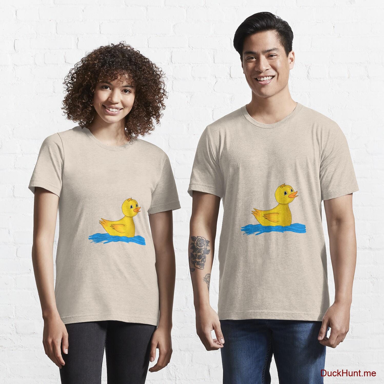 Plastic Duck Creme Essential T-Shirt (Front printed)