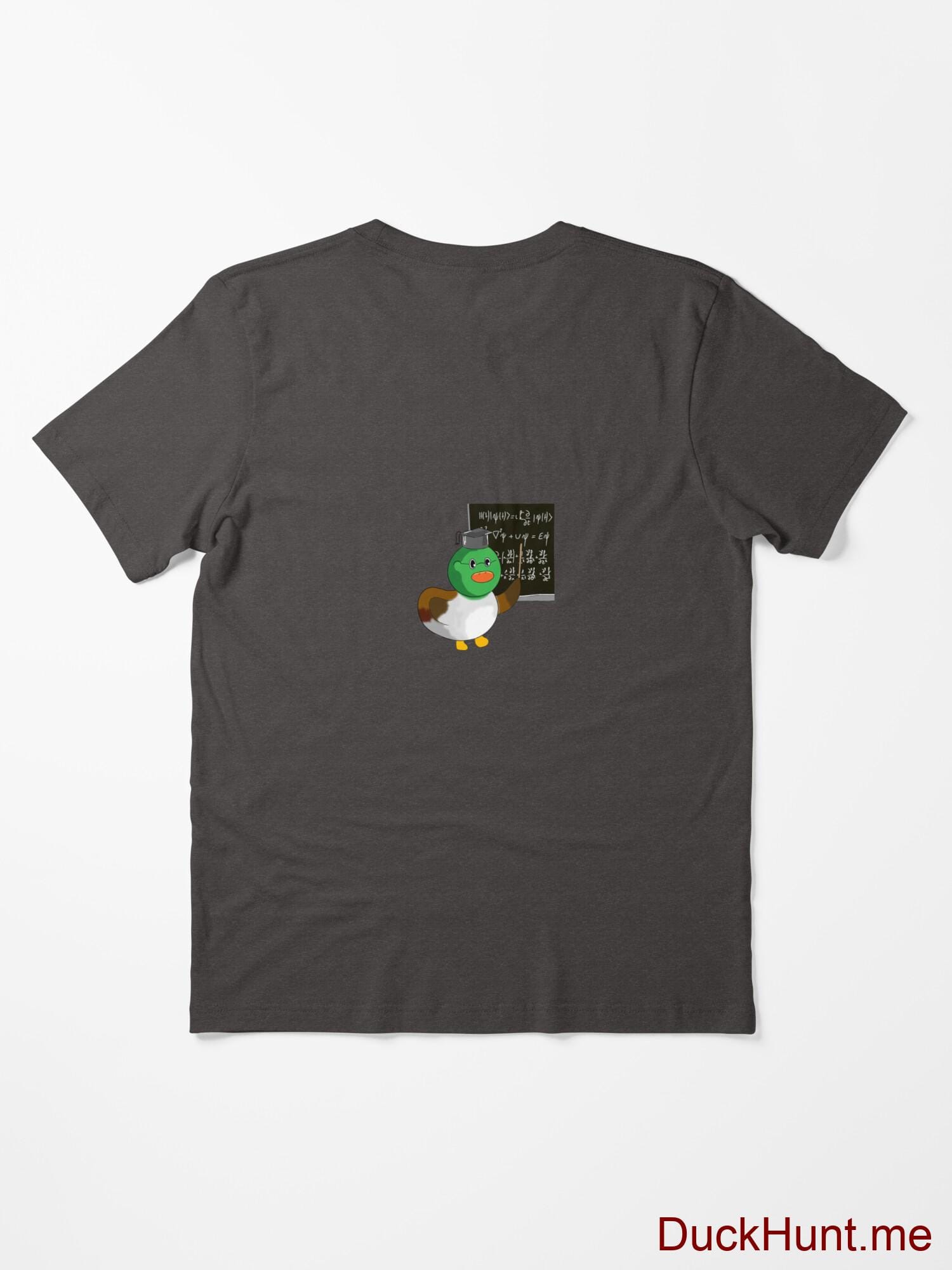 Prof Duck Charcoal Heather Essential T-Shirt (Back printed) alternative image 1