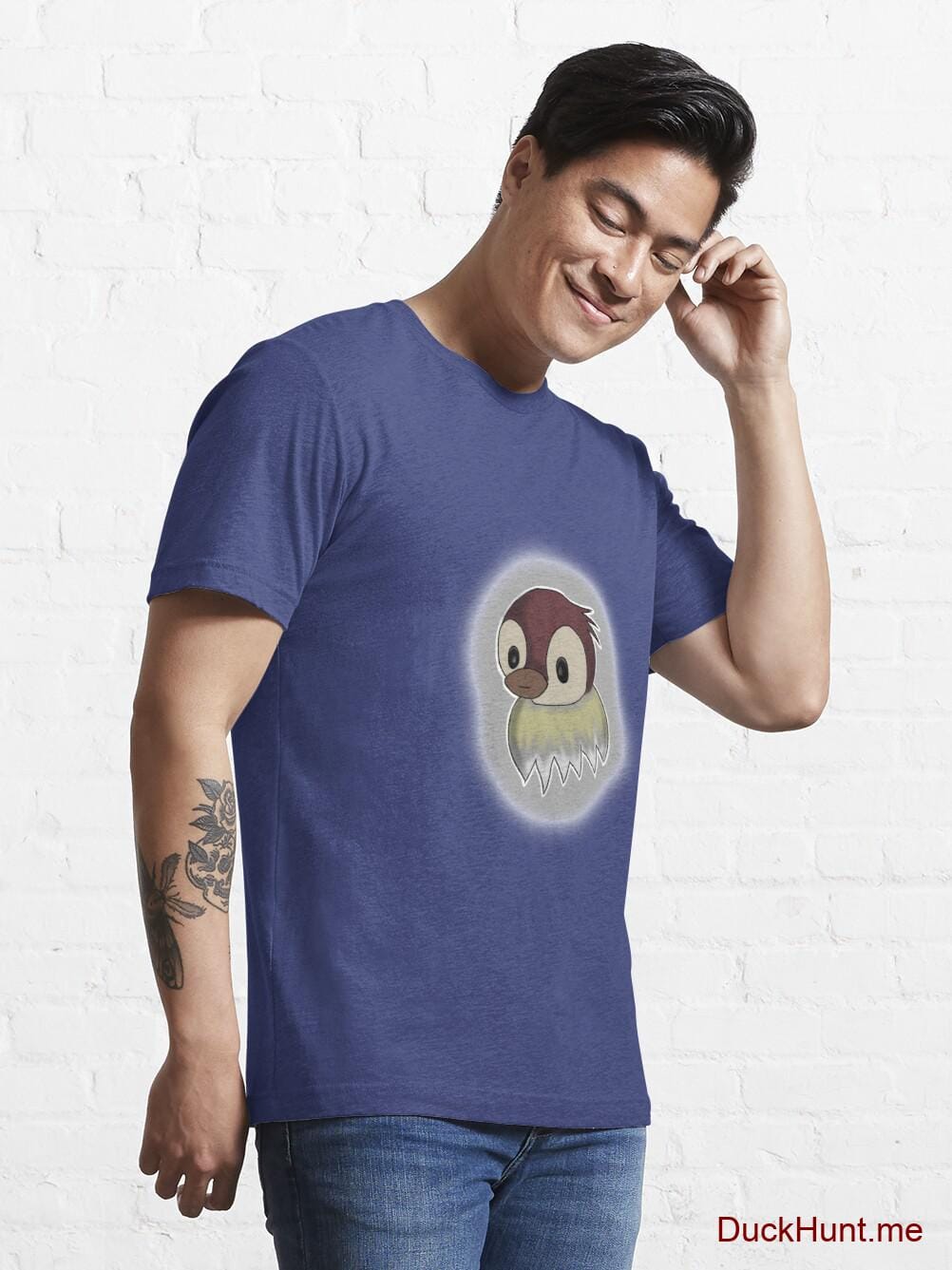 Ghost Duck (foggy) Blue Essential T-Shirt (Front printed) alternative image 6