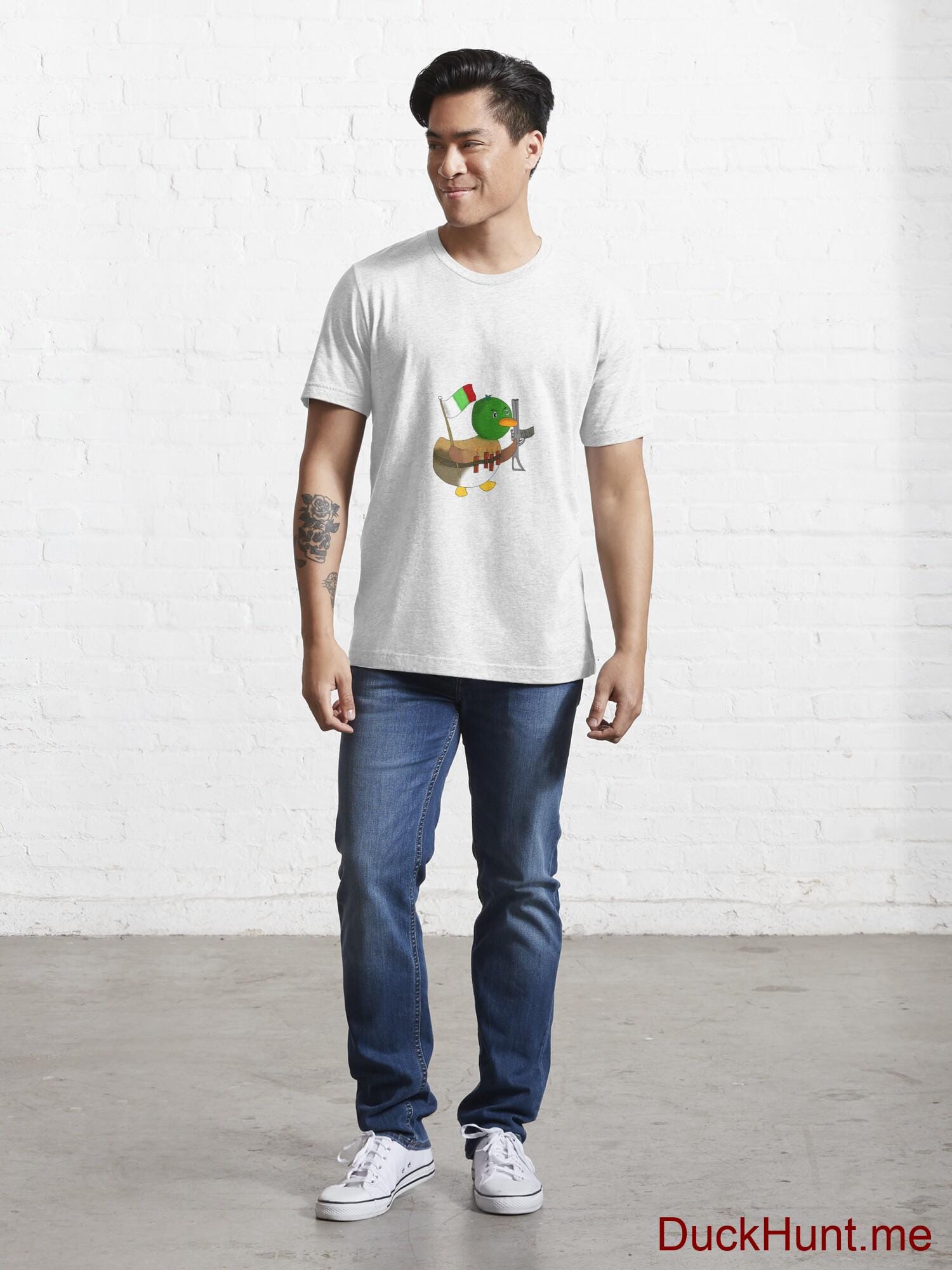 Kamikaze Duck White Essential T-Shirt (Front printed) alternative image 4