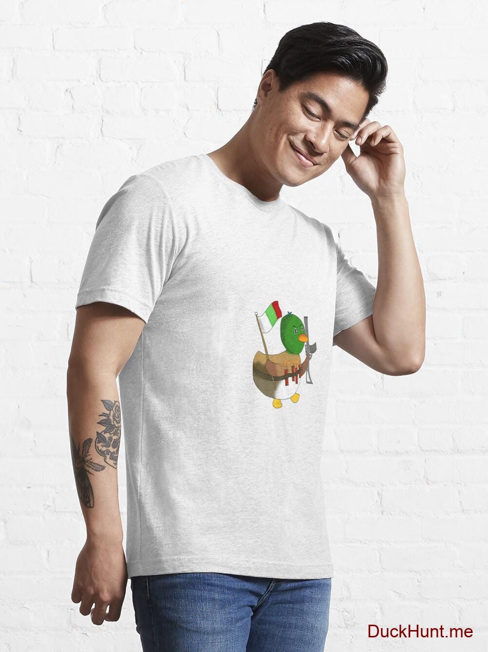 Kamikaze Duck White Essential T-Shirt (Front printed) alternative image 6