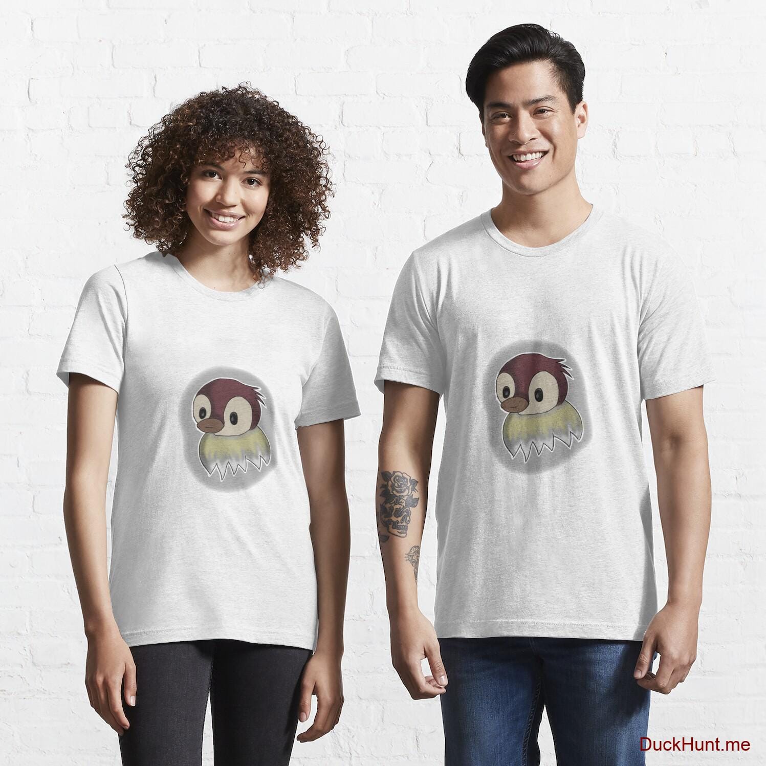 Ghost Duck (foggy) White Essential T-Shirt (Front printed)