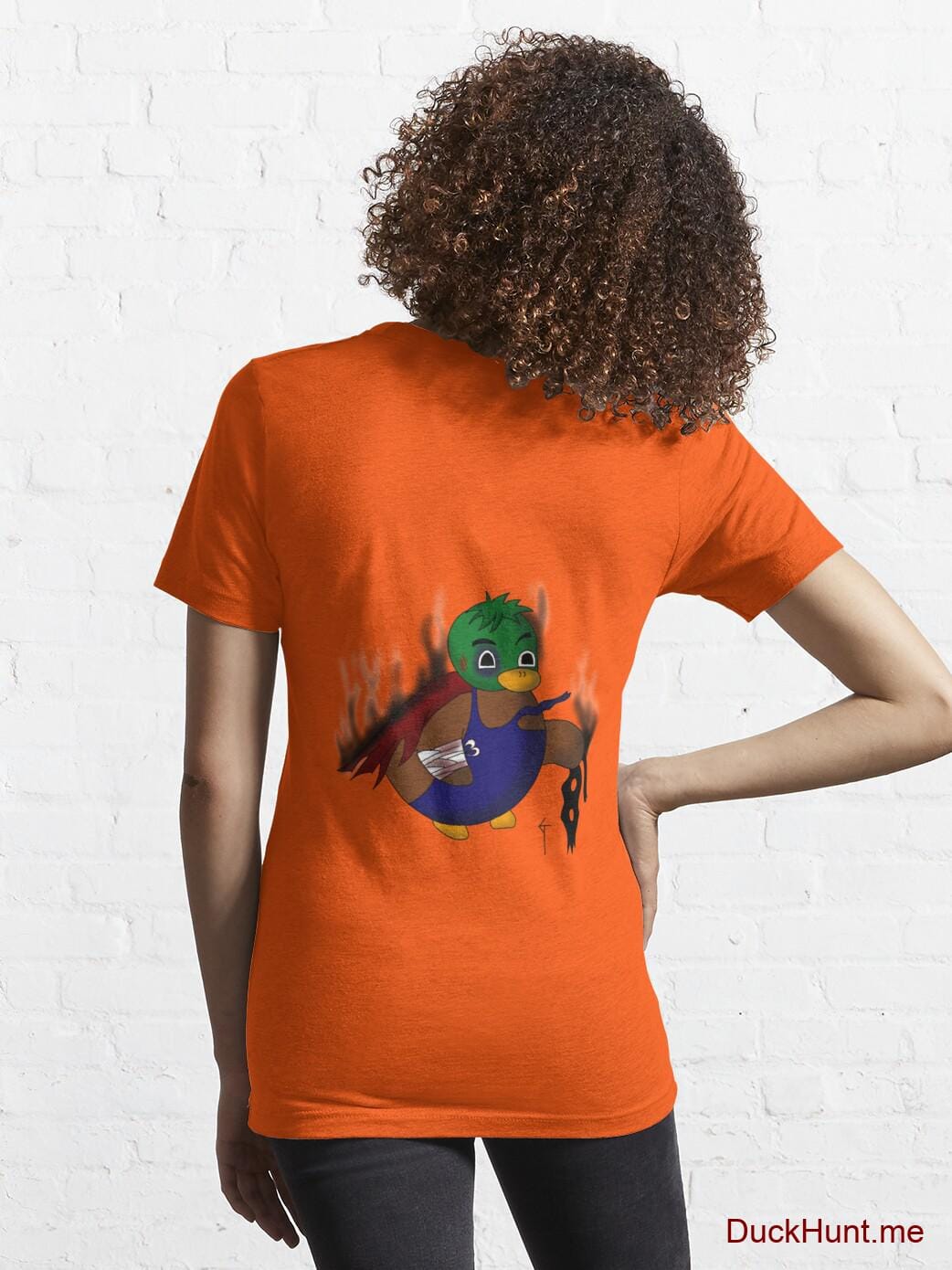 Dead Boss Duck (smoky) Orange Essential T-Shirt (Back printed) alternative image 4